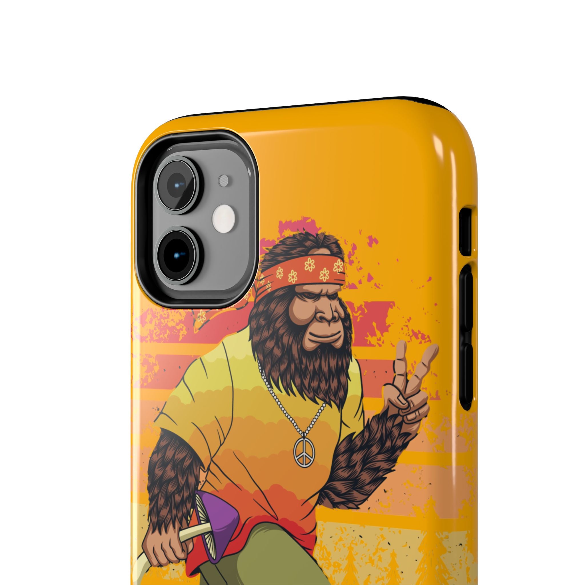 70s Bigfoot Mushroom Hunting Peace Phone Case 🍄✌️