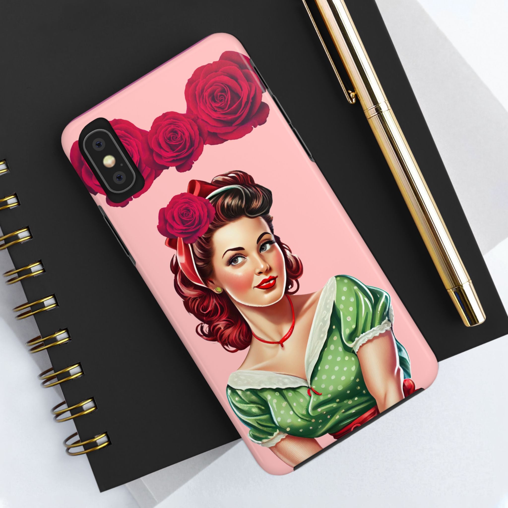 50s Rose Pinup Romance Phone Case 🌹💕📱