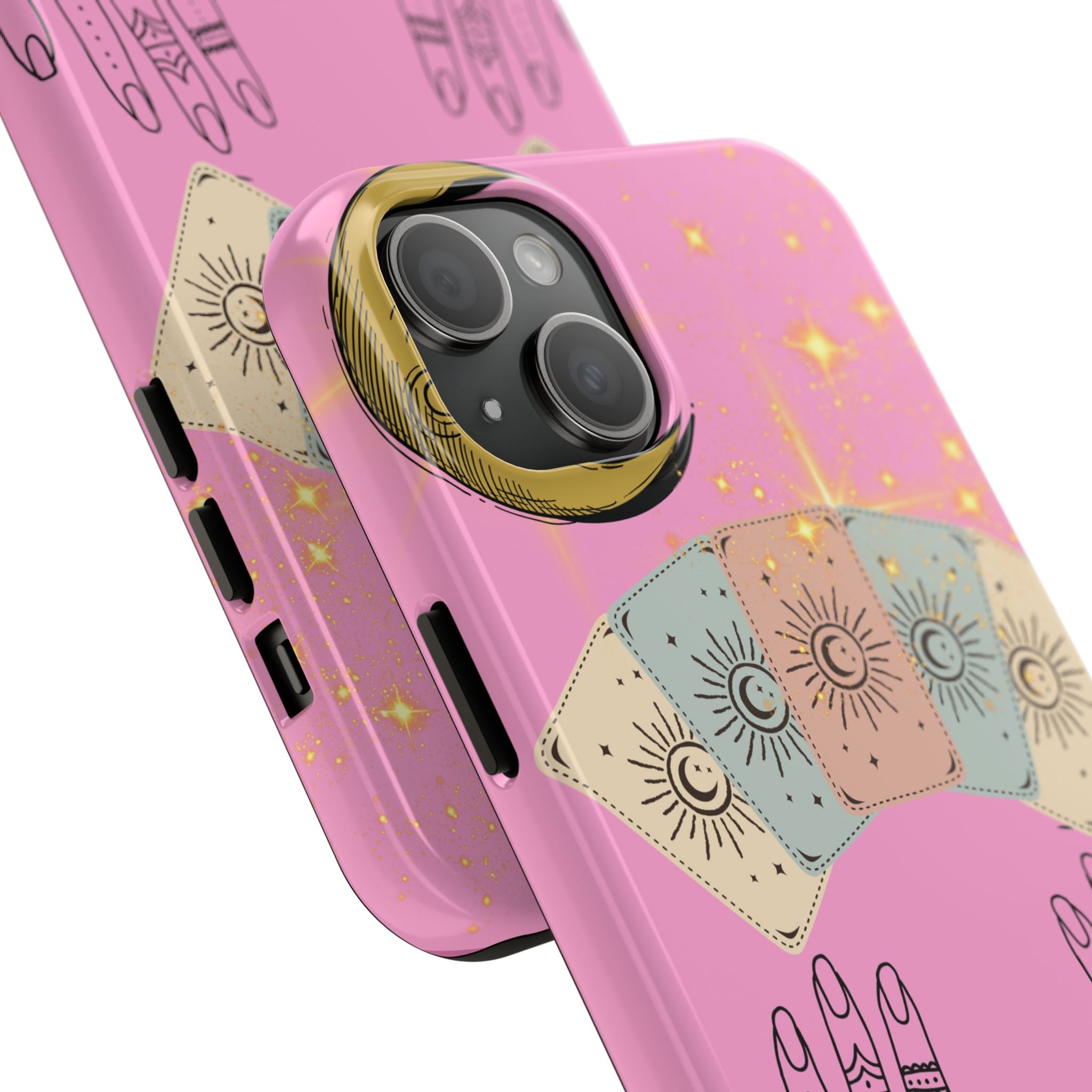 60s–70s Mystical Tarot Henna Hands Phone Case 🔮📱