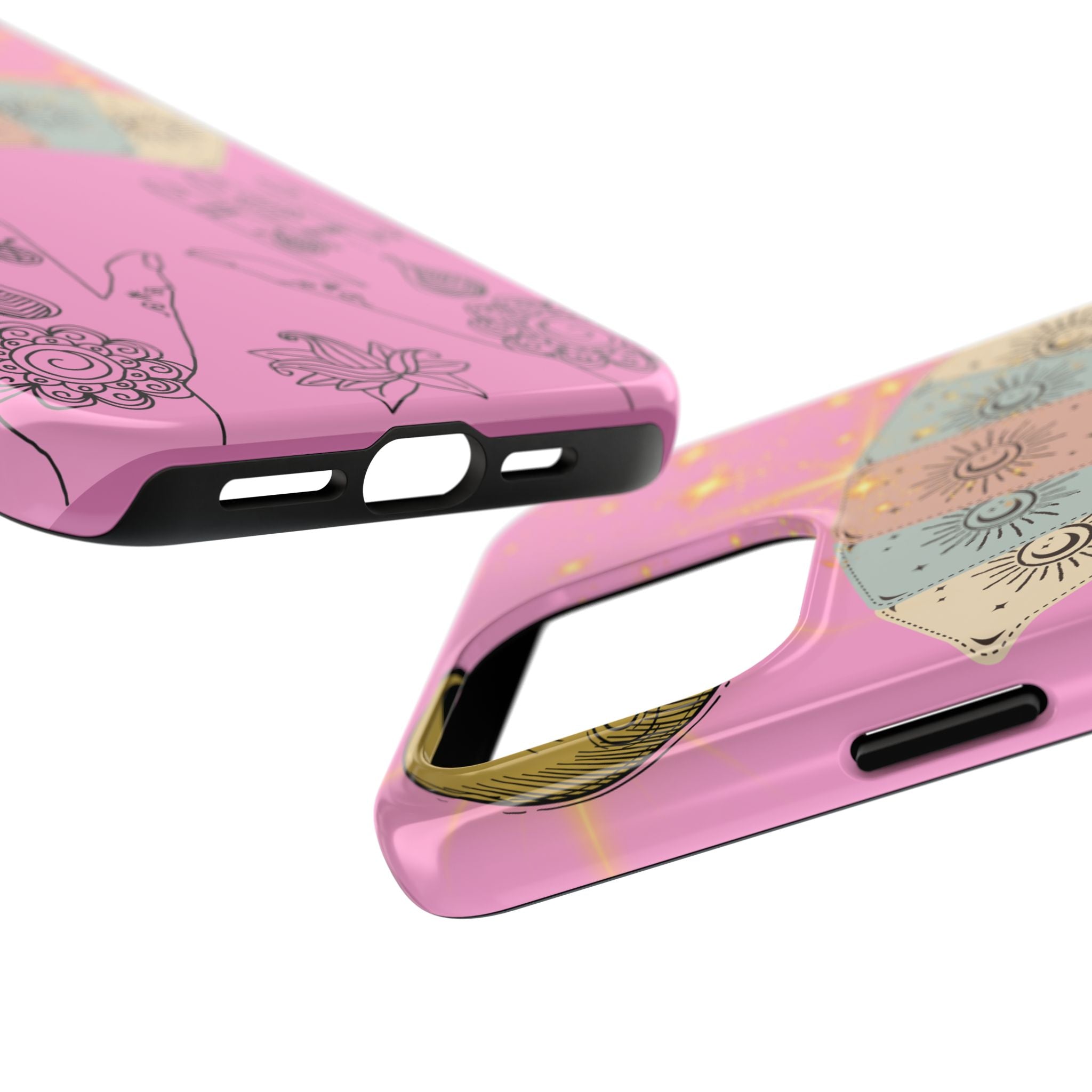 60s–70s Mystical Tarot Henna Hands Phone Case 🔮📱