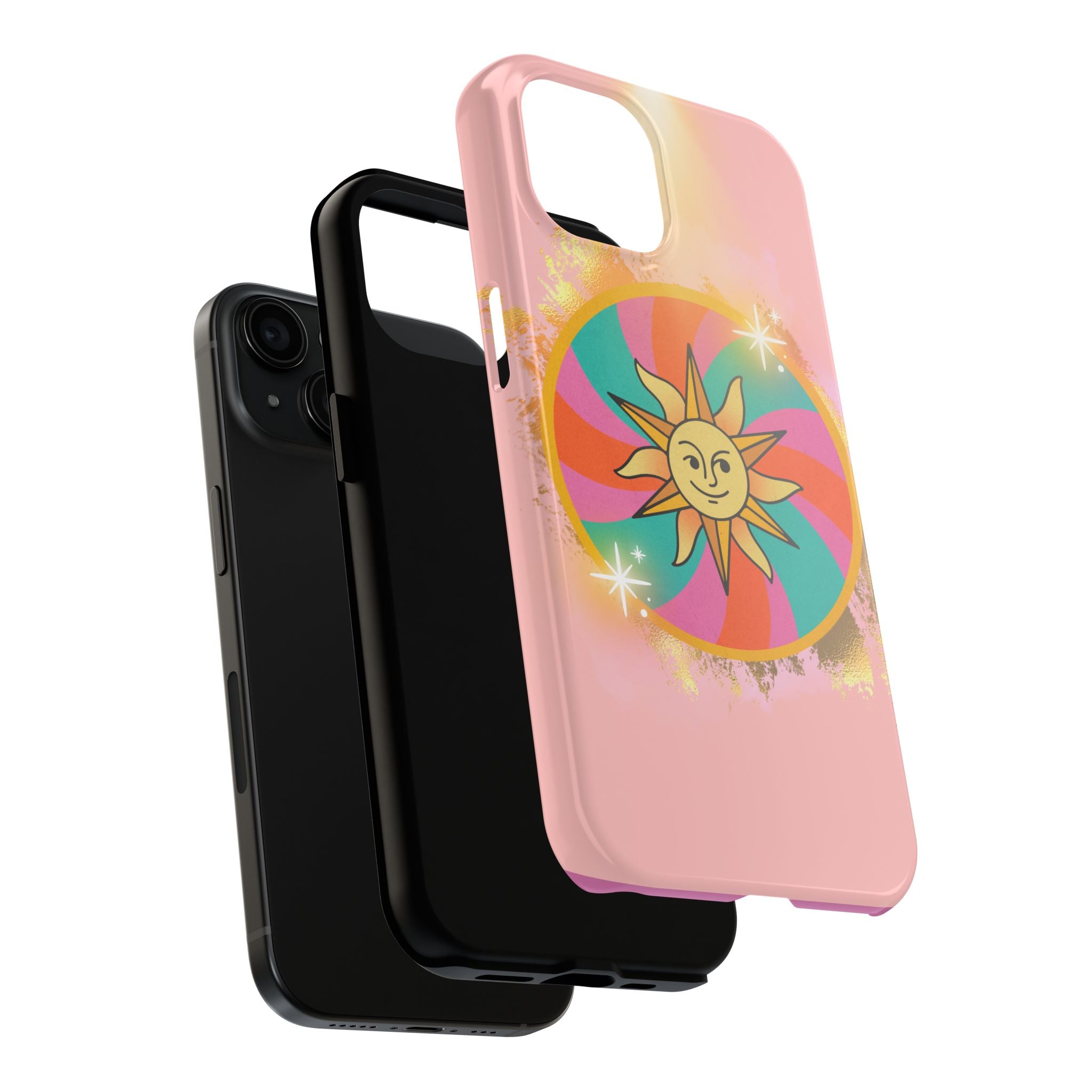 70s Sunshine Tarot Gold Mystical Phone Case 🔮☀️📱