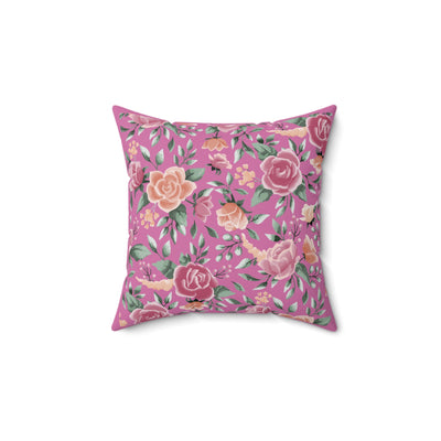 50s / 60s Pink Floral Everywhere Pillow