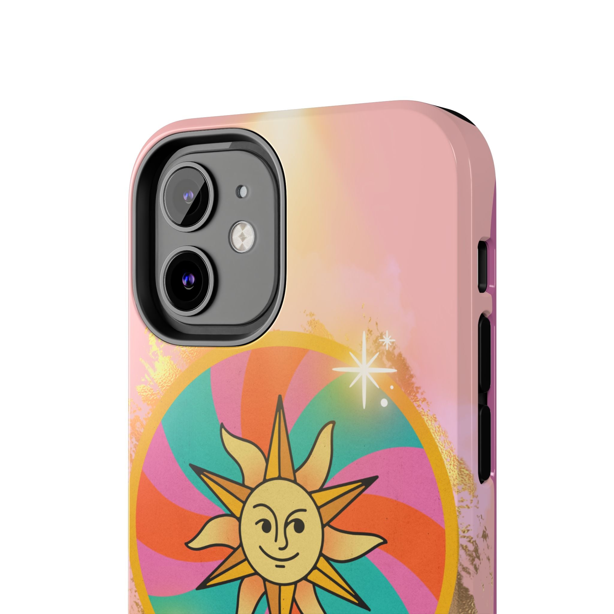 70s Sunshine Tarot Gold Mystical Phone Case 🔮☀️📱