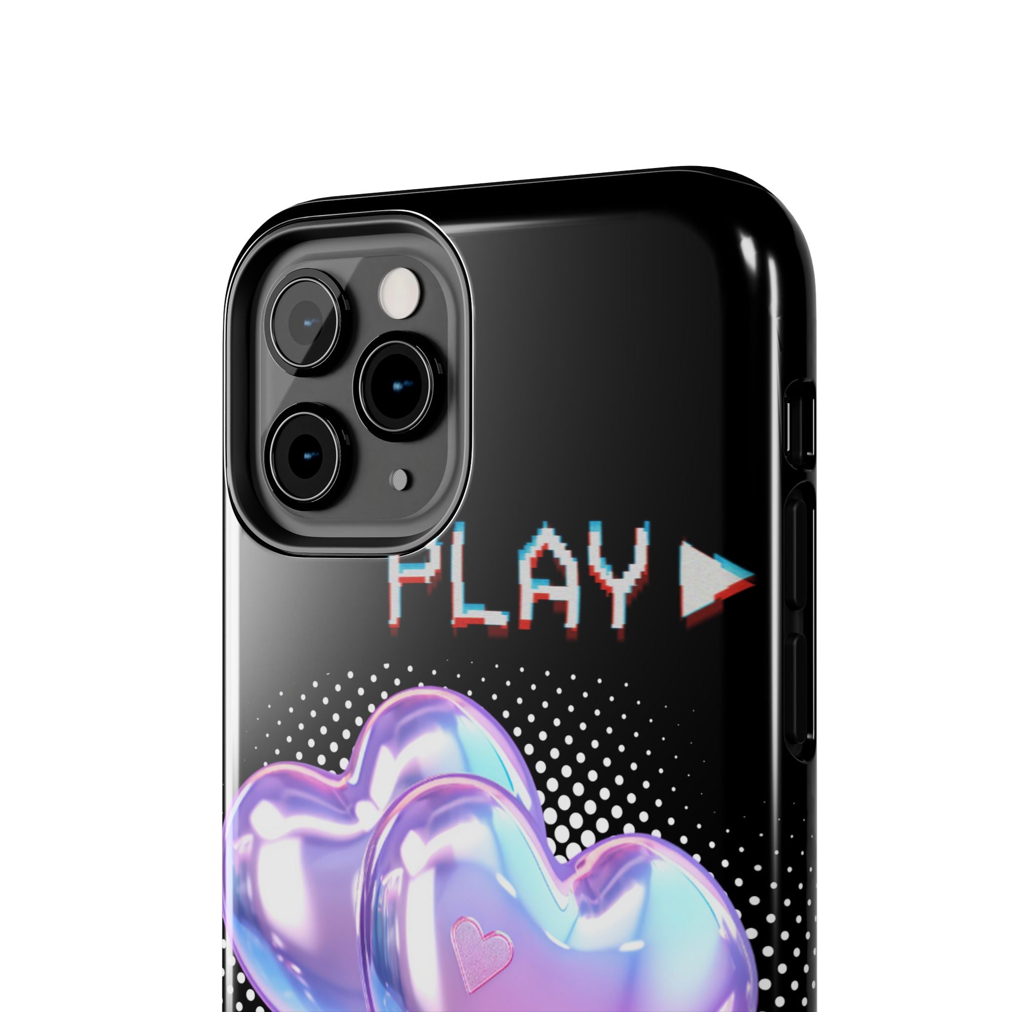 Y2K Black Play Barcode Phone Case 📱🖤