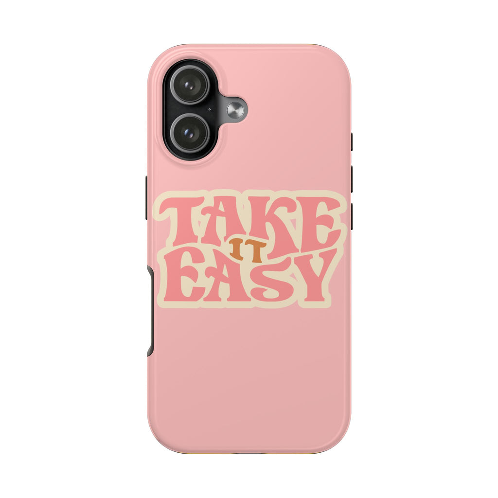 60s Pink Take It Easy Phone Case 🌸✌️📱