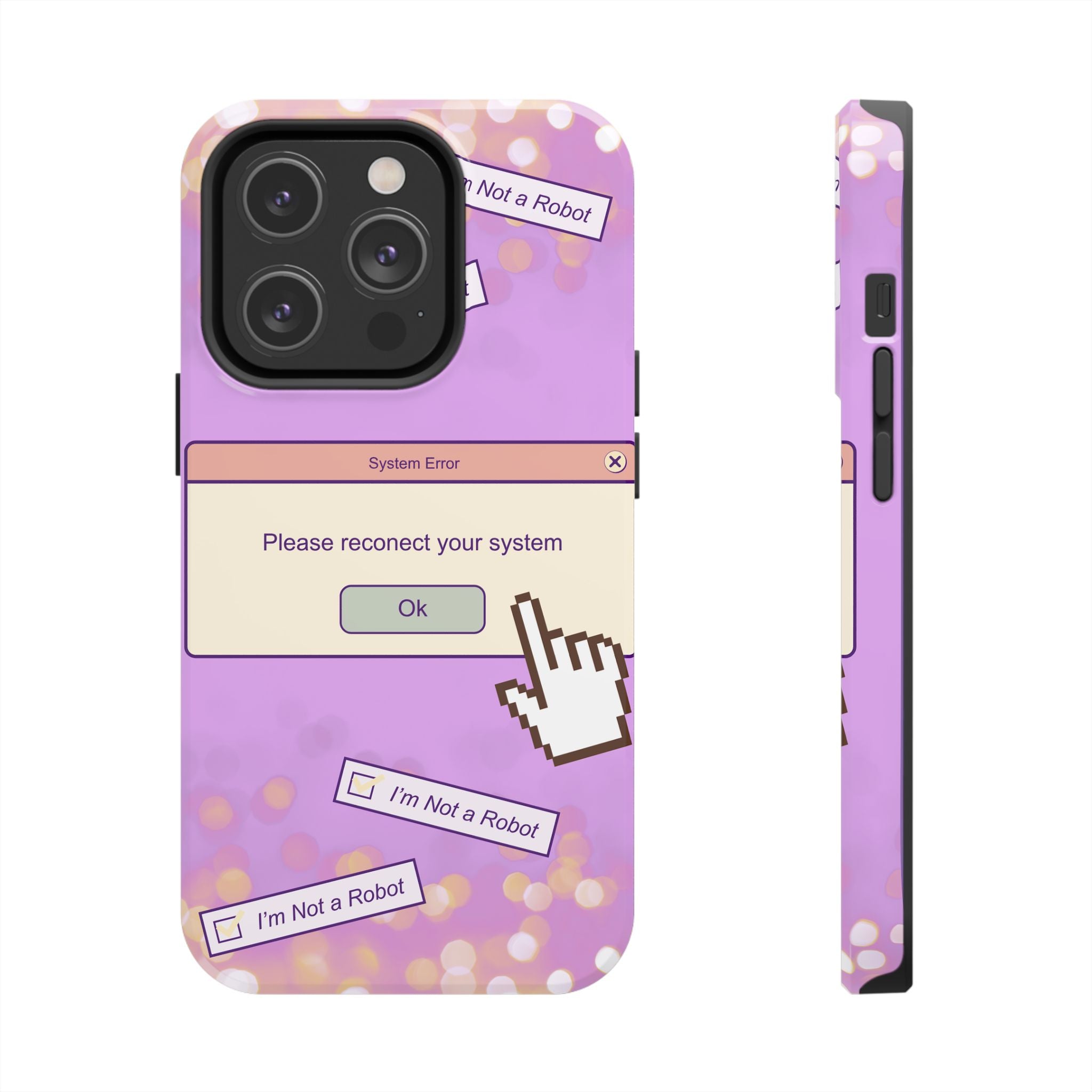 Y2K I’m Not a Robot System Error Phone Case 🤖💻📱