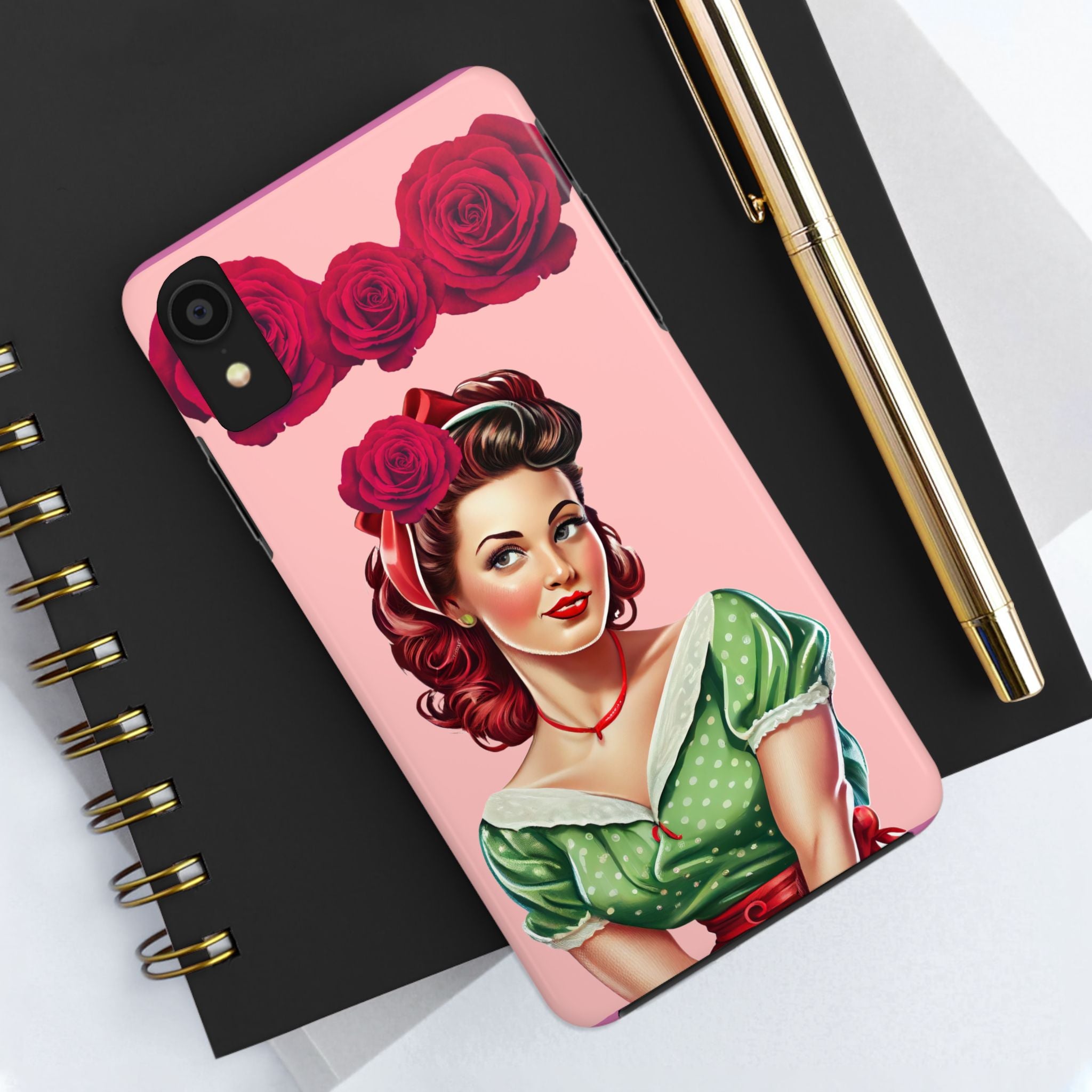 50s Rose Pinup Romance Phone Case 🌹💕📱