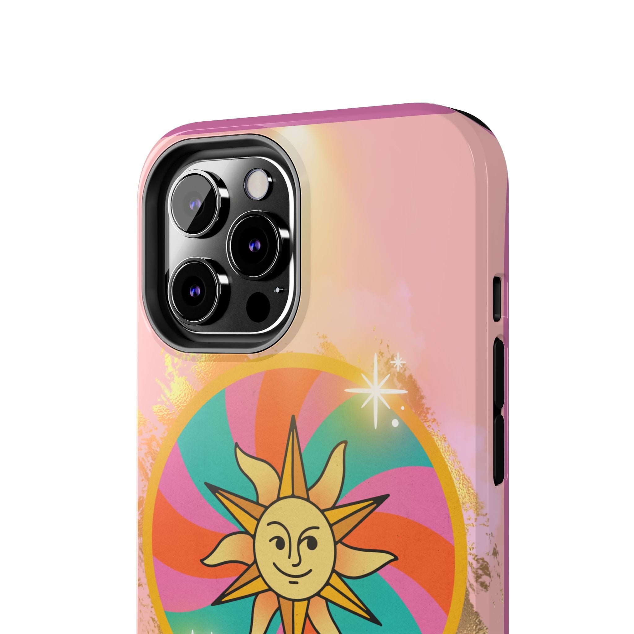 70s Sunshine Tarot Gold Mystical Phone Case 🔮☀️📱