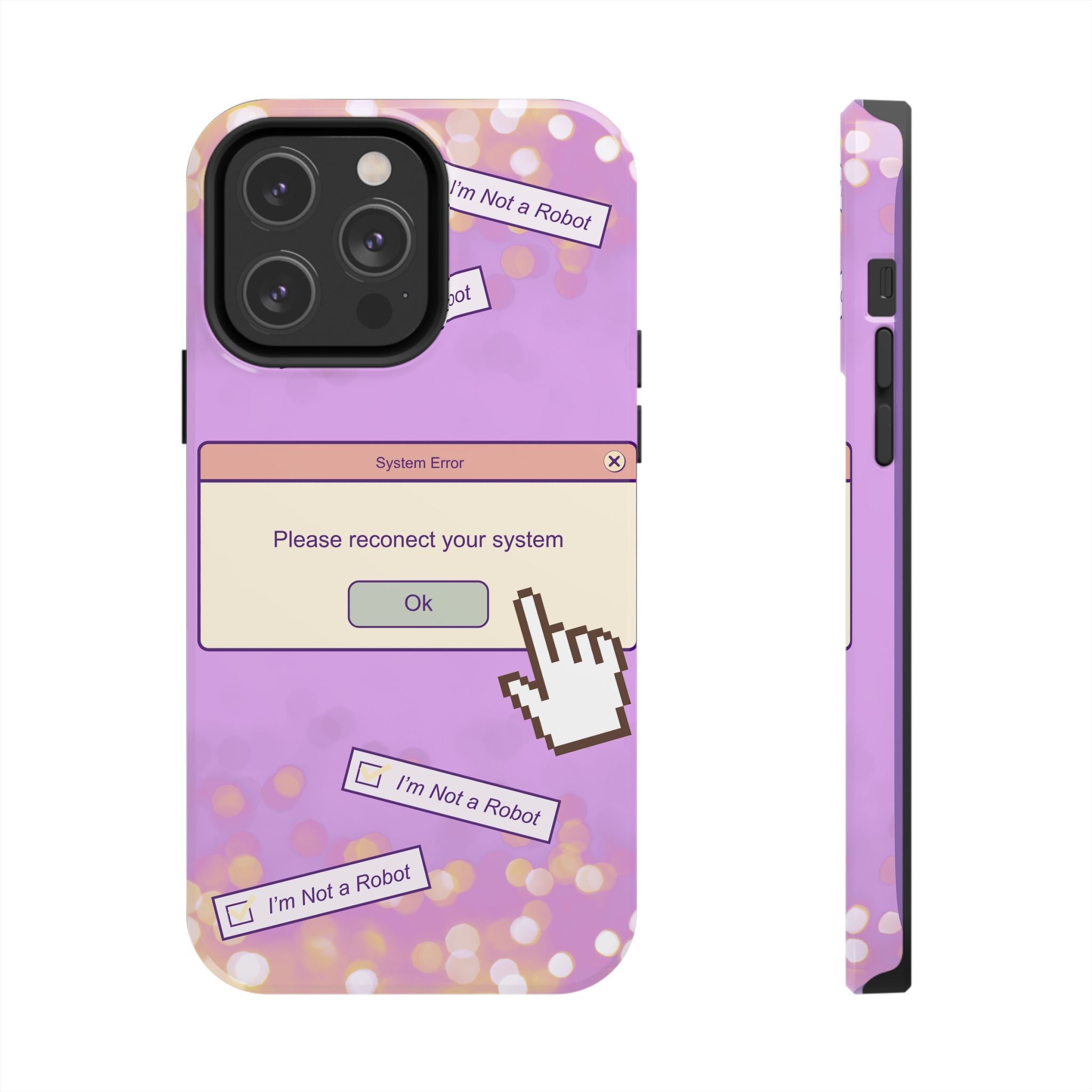 Y2K I’m Not a Robot System Error Phone Case 🤖💻📱