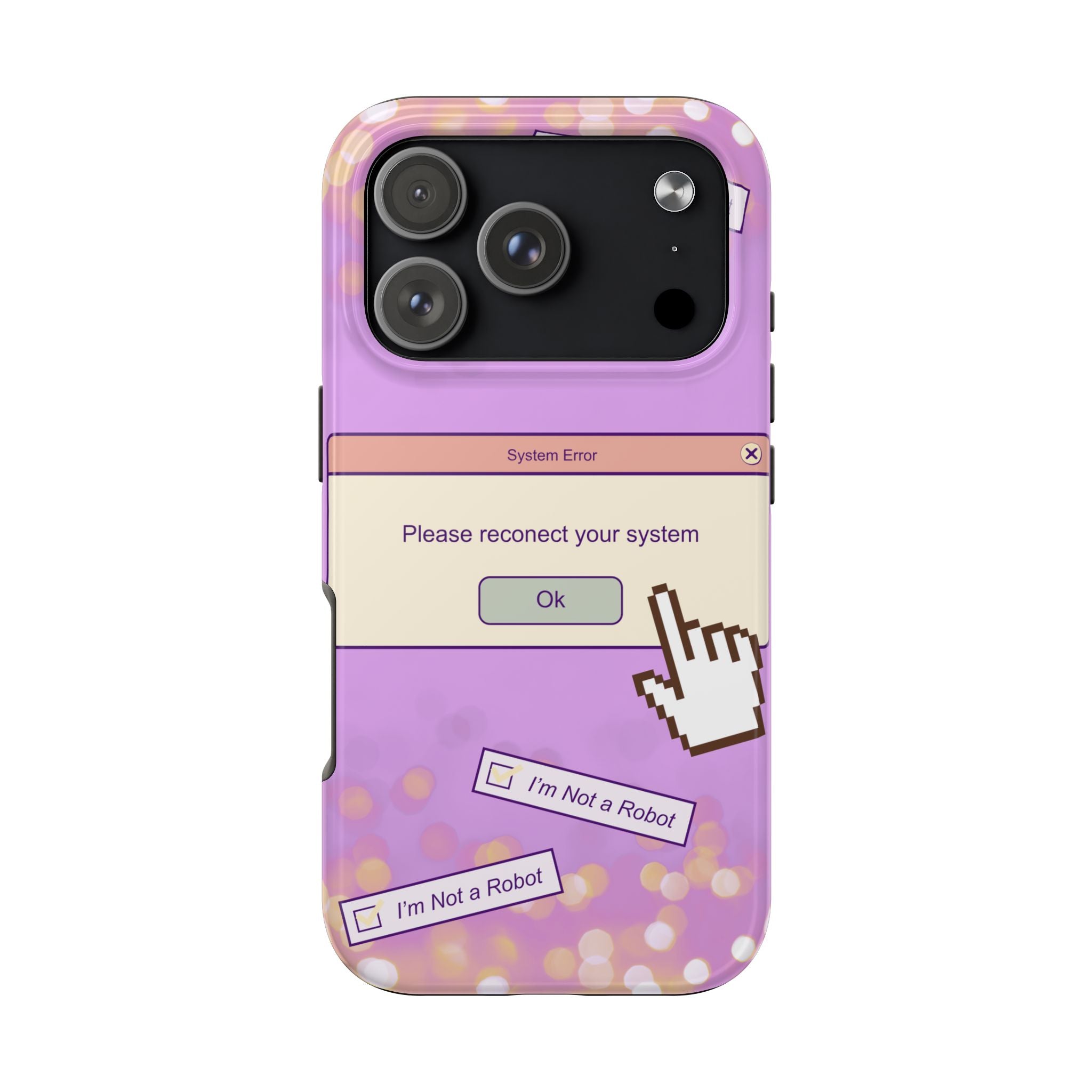 Y2K I’m Not a Robot System Error Phone Case 🤖💻📱