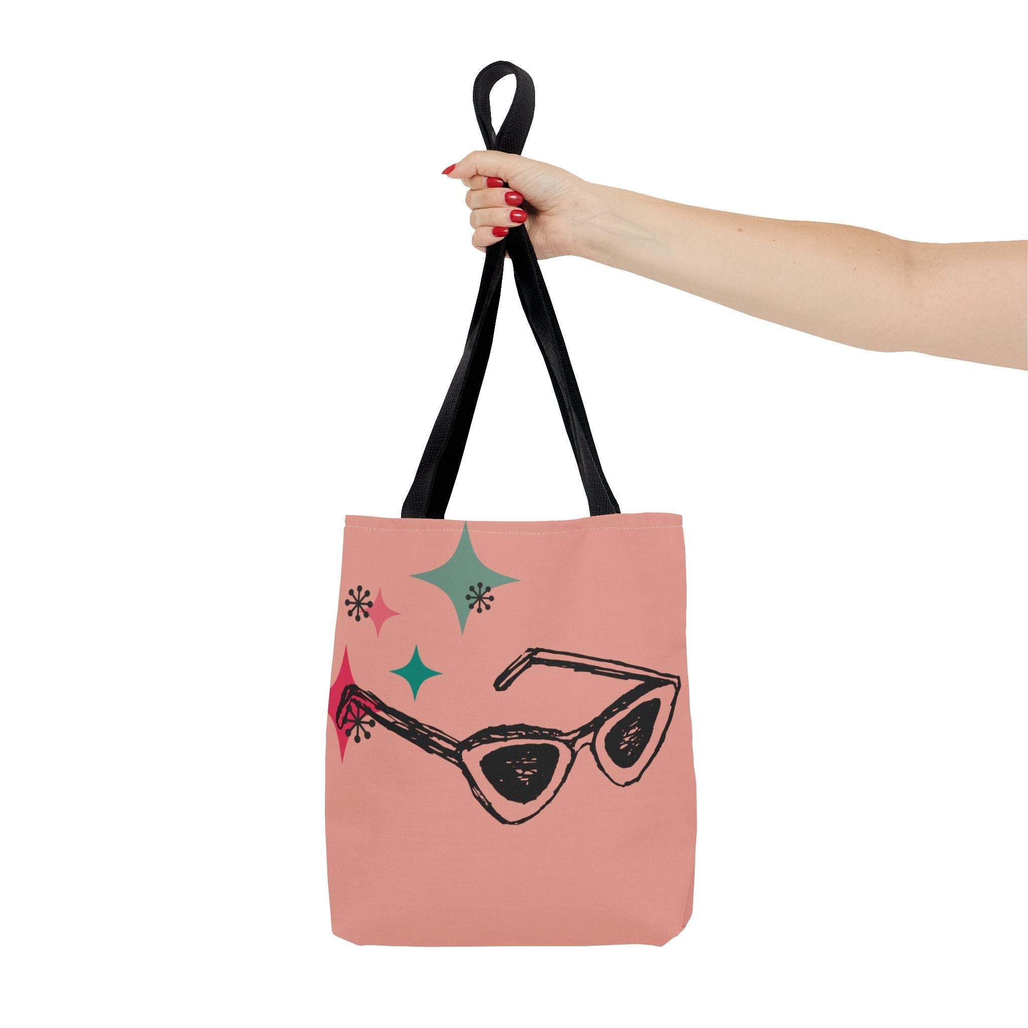 🕶️ 50s Retro Peachy Tote Bag