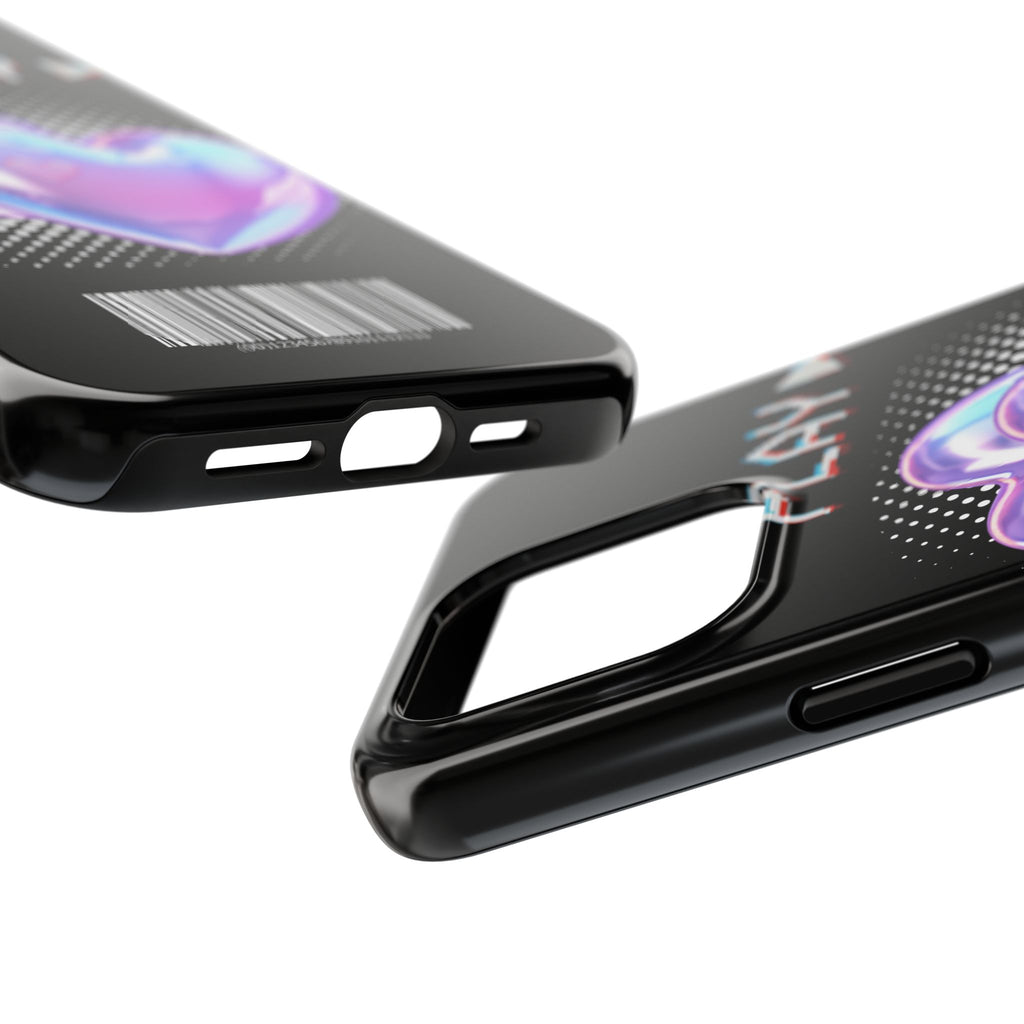 Y2K Black Play Barcode Phone Case 📱🖤