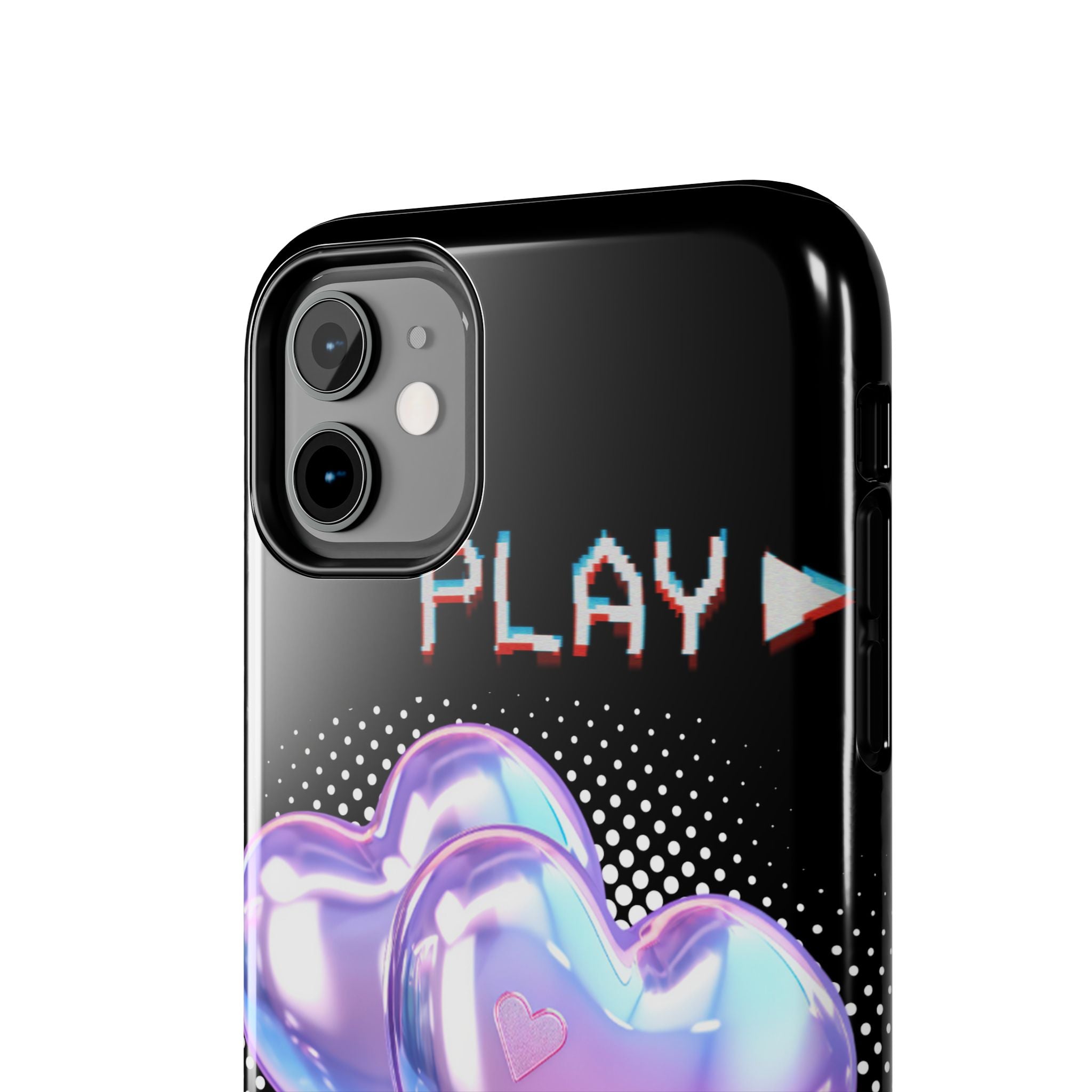 Y2K Black Play Barcode Phone Case 📱🖤