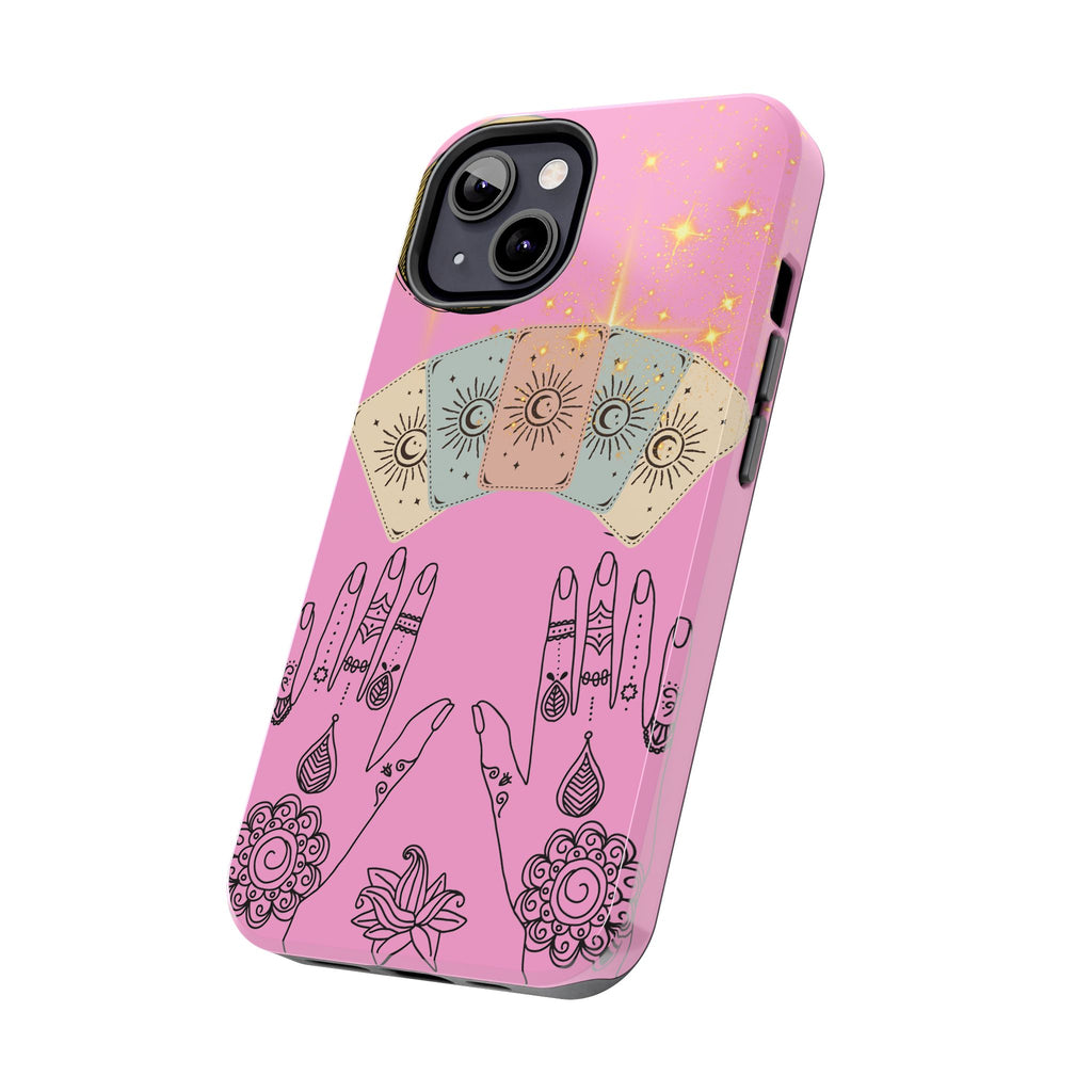 60s–70s Mystical Tarot Henna Hands Phone Case 🔮📱