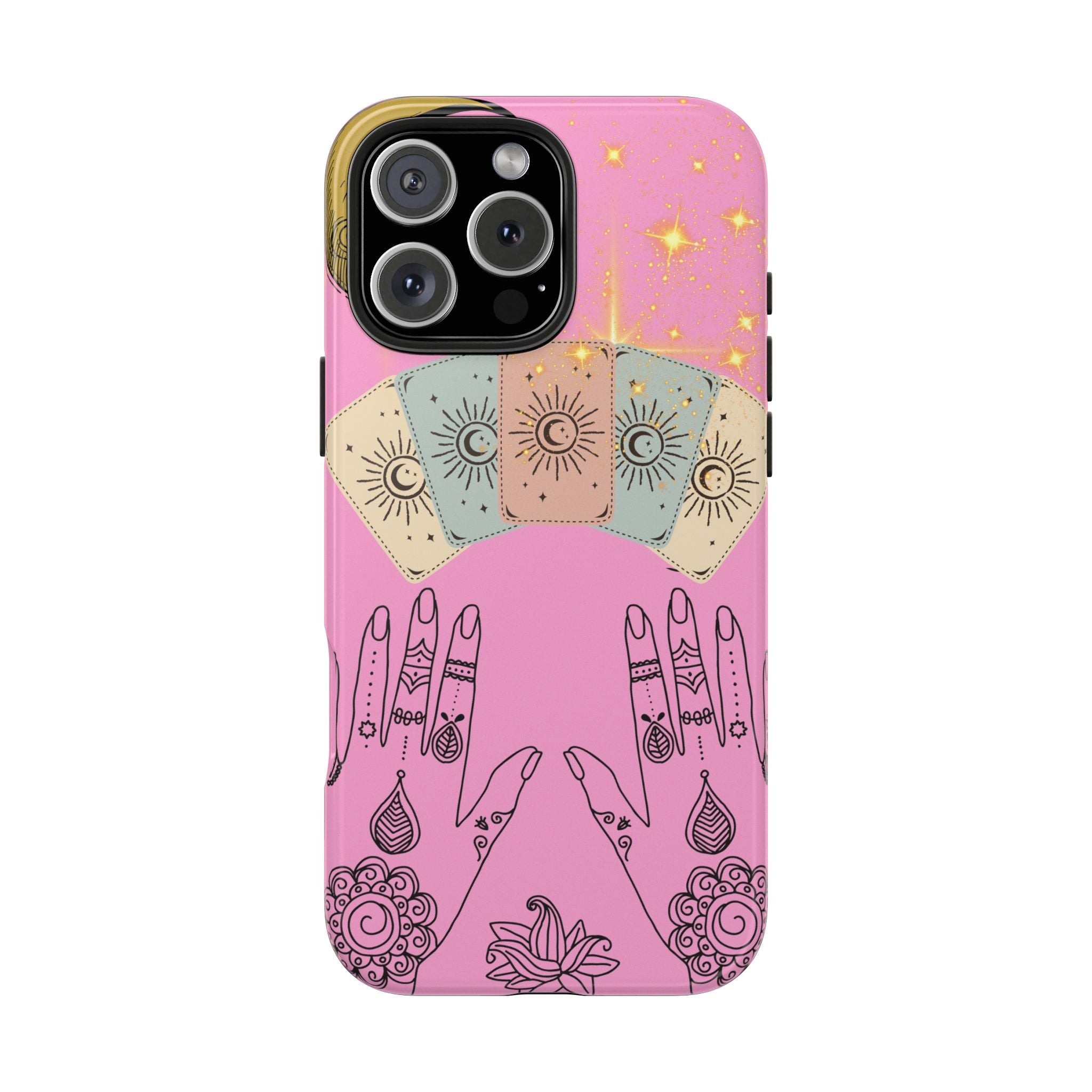 60s–70s Mystical Tarot Henna Hands Phone Case 🔮📱