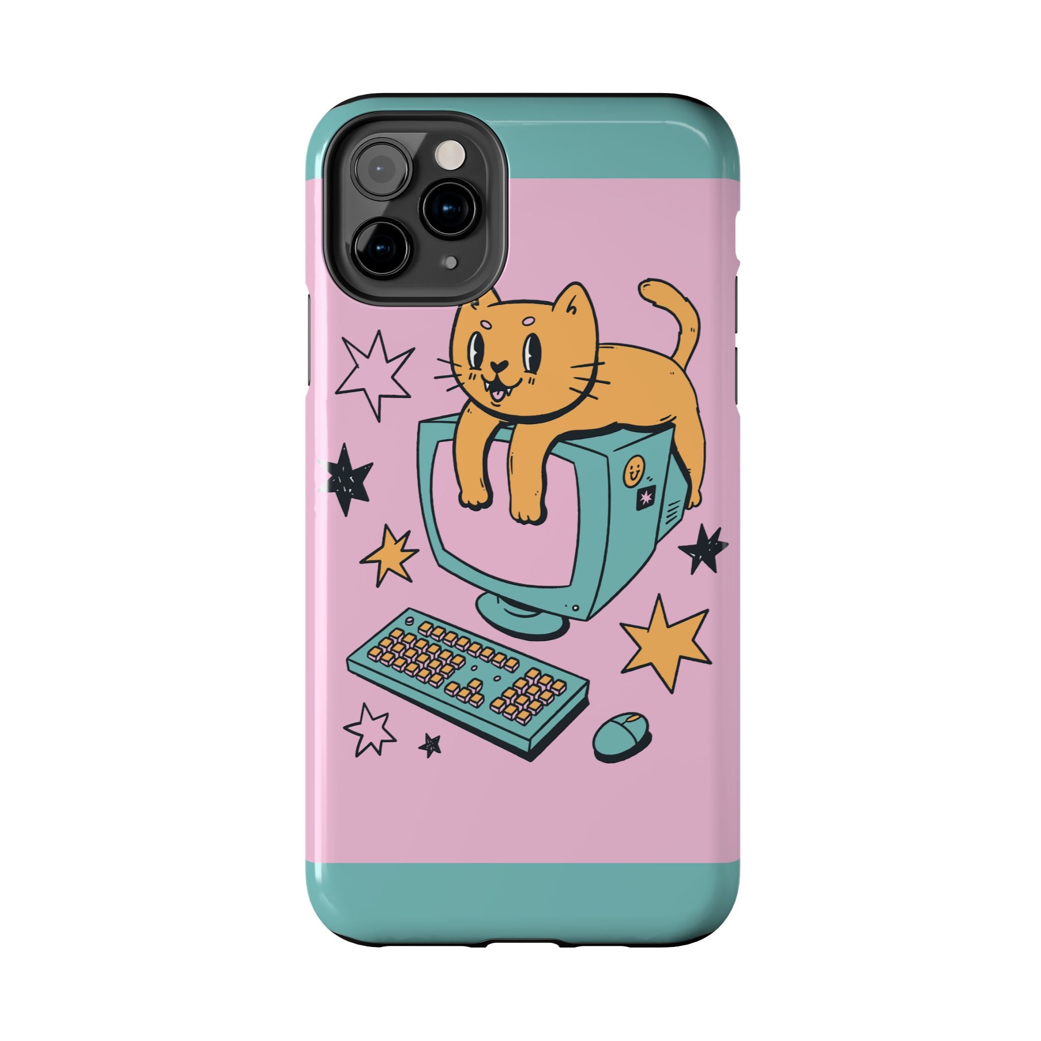 90s Cat and Computer Phone Case 🐱💾