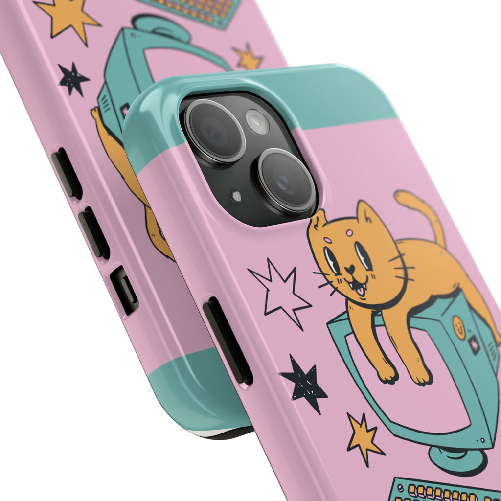 90s Cat and Computer Phone Case 🐱💾