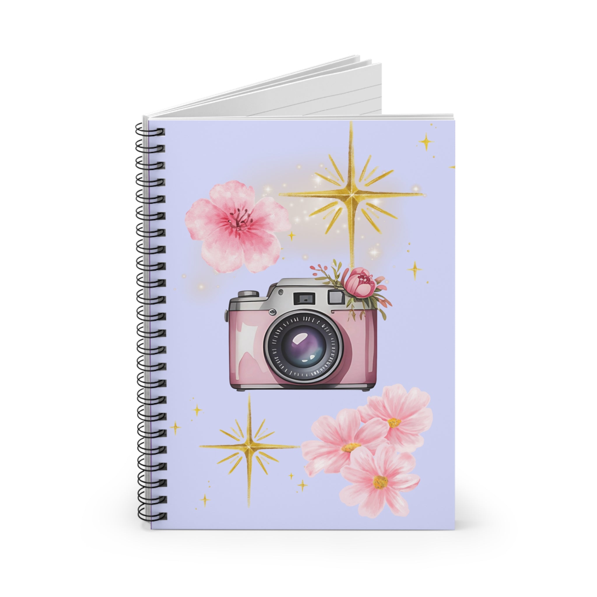 🌸💜 50s Retro Floral Pink & Purple Shine Journal ✨🌿
