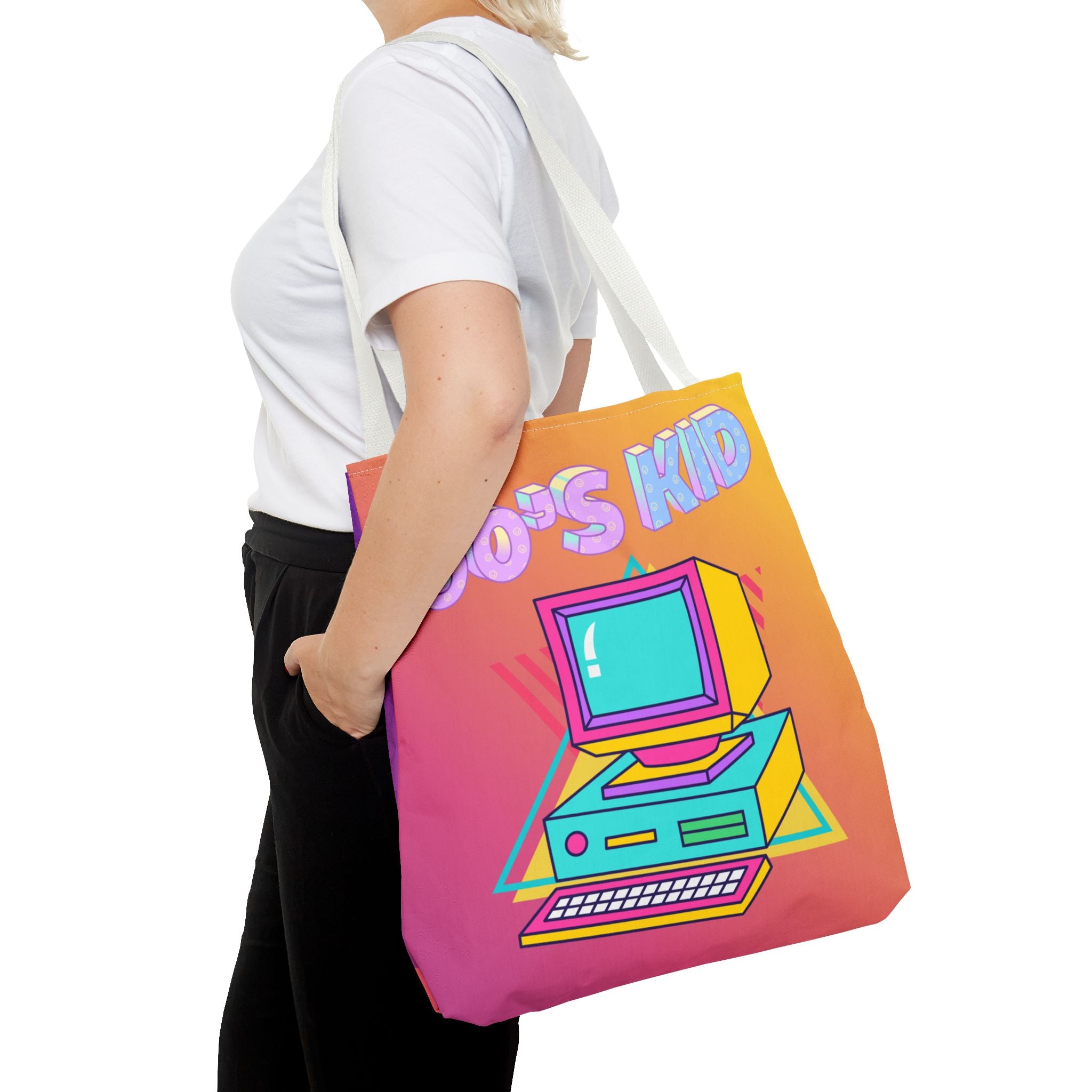💾🖥️ 90s Kid Computer Tote Bag 🌈✨