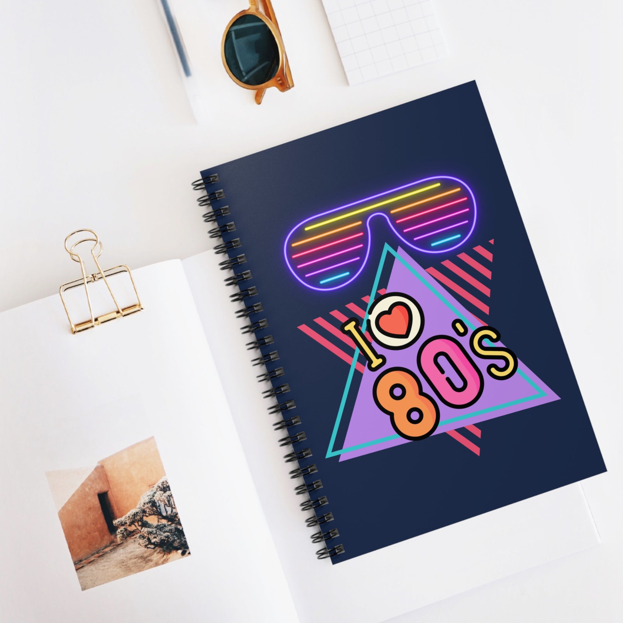 💜🌈 I Heart the 80s Glowing Neon Vibes Journal 💿✨