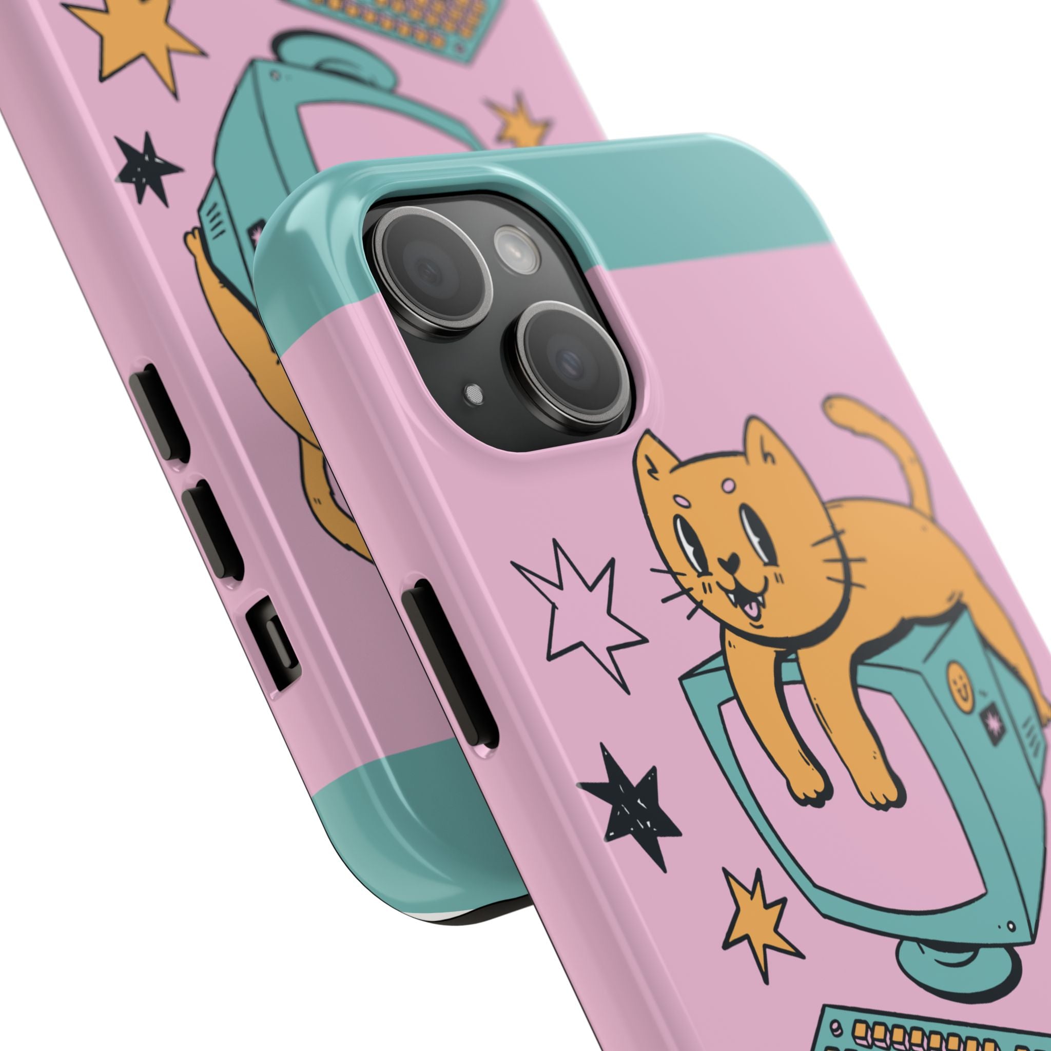 90s Cat and Computer Phone Case 🐱💾