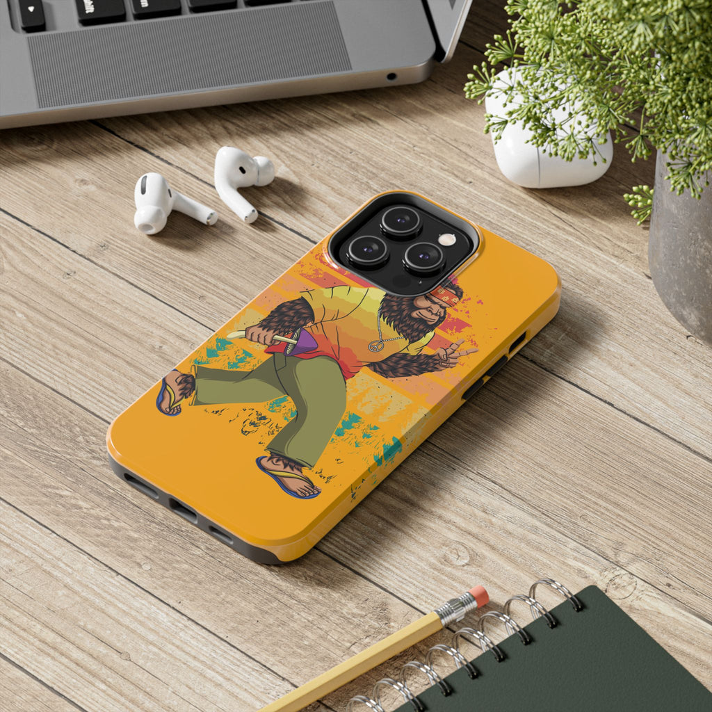 70s Bigfoot Mushroom Hunting Peace Phone Case 🍄✌️