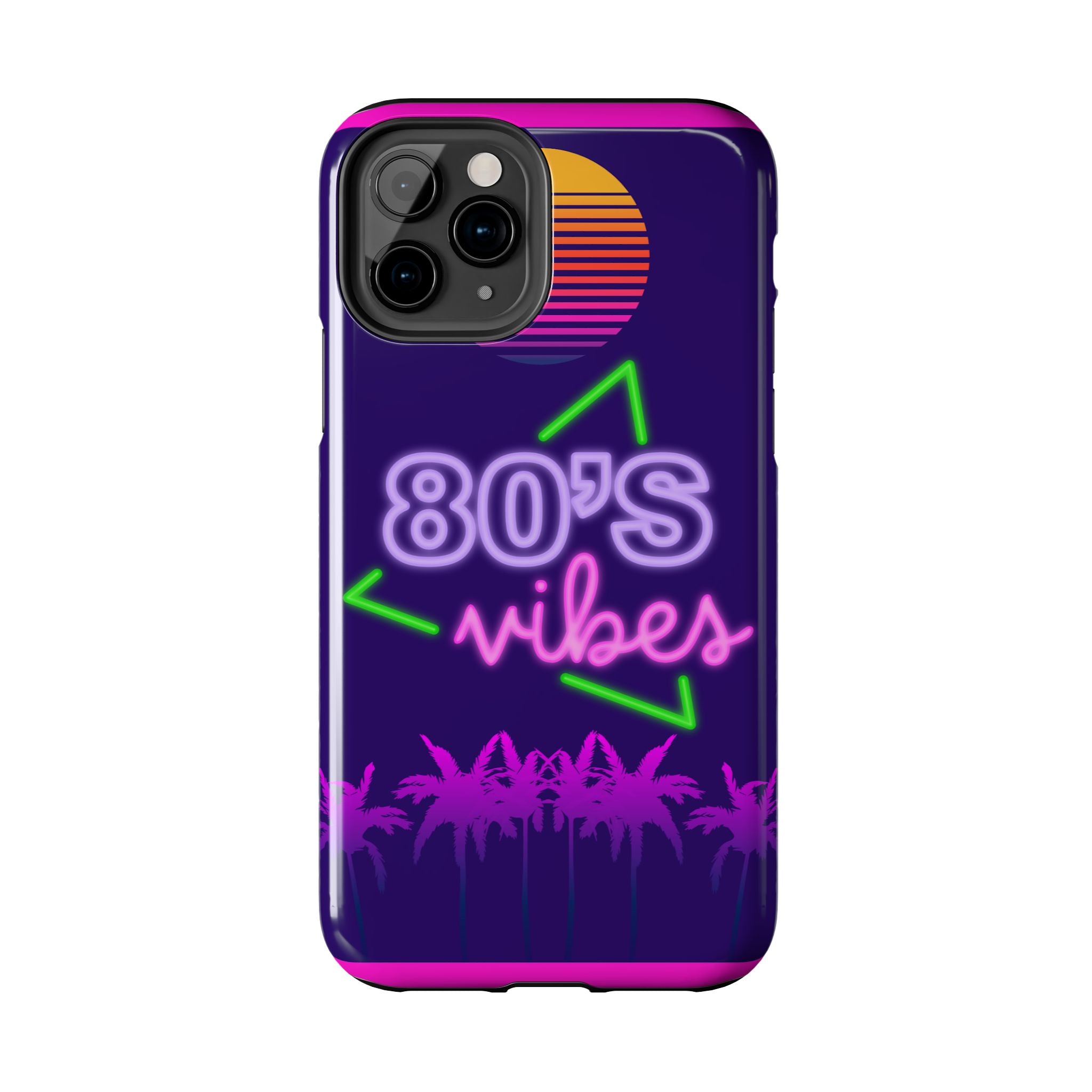 80s Vibes Synthwave Palm Trees Phone Case 🌴🎹📱
