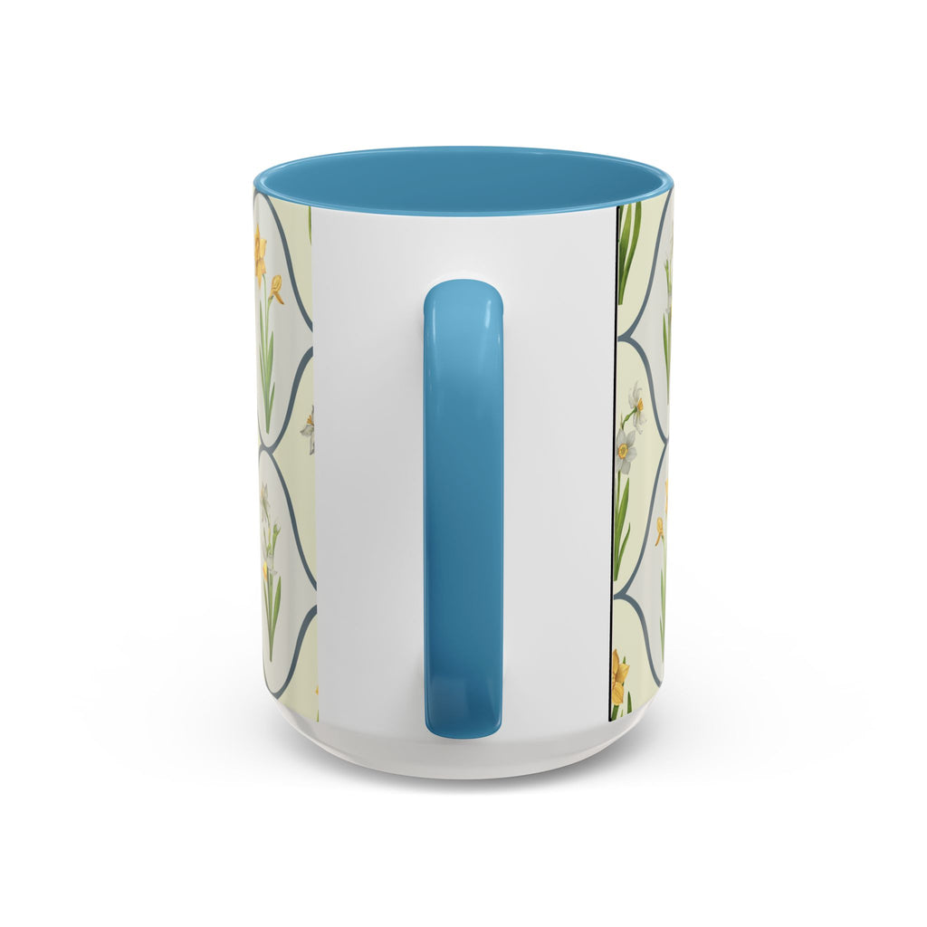 50s Floral Accent Coffee Mug