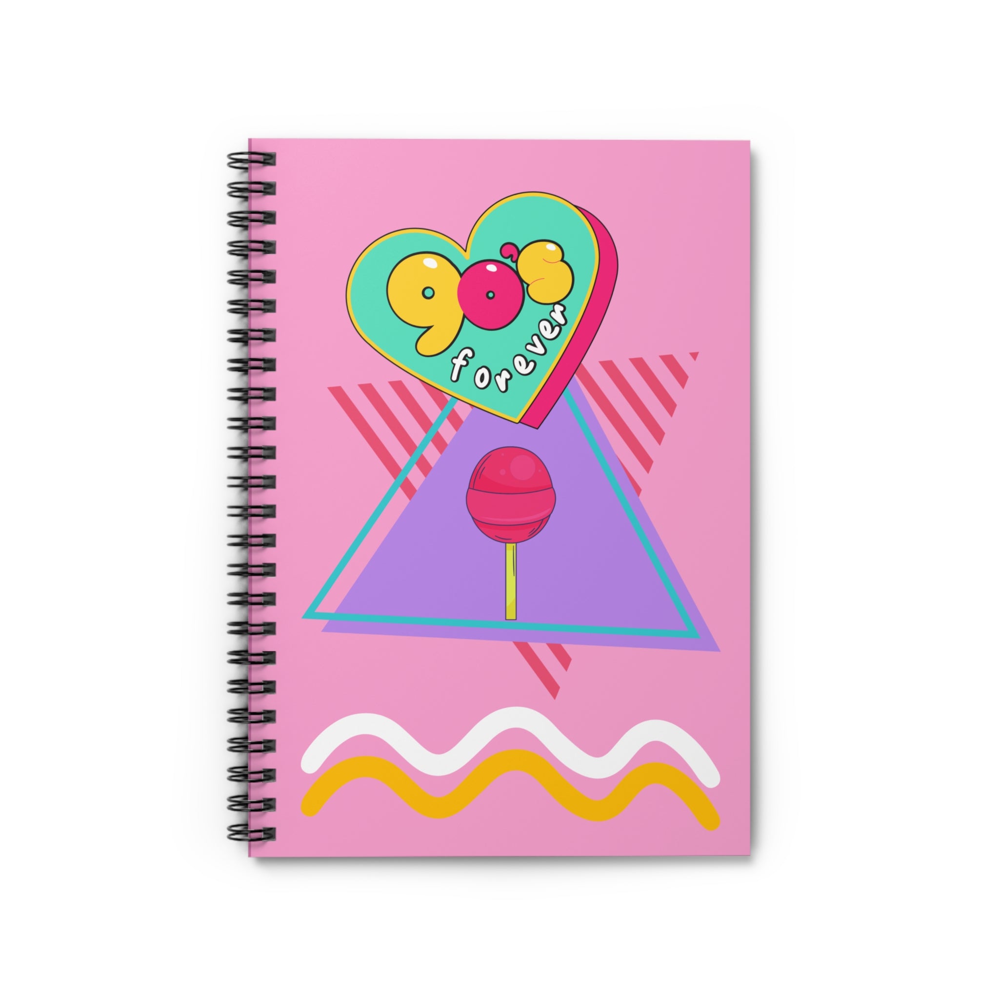🍭💖 90s Forever Heart Squiggle Lollipop Journal 🌈✨