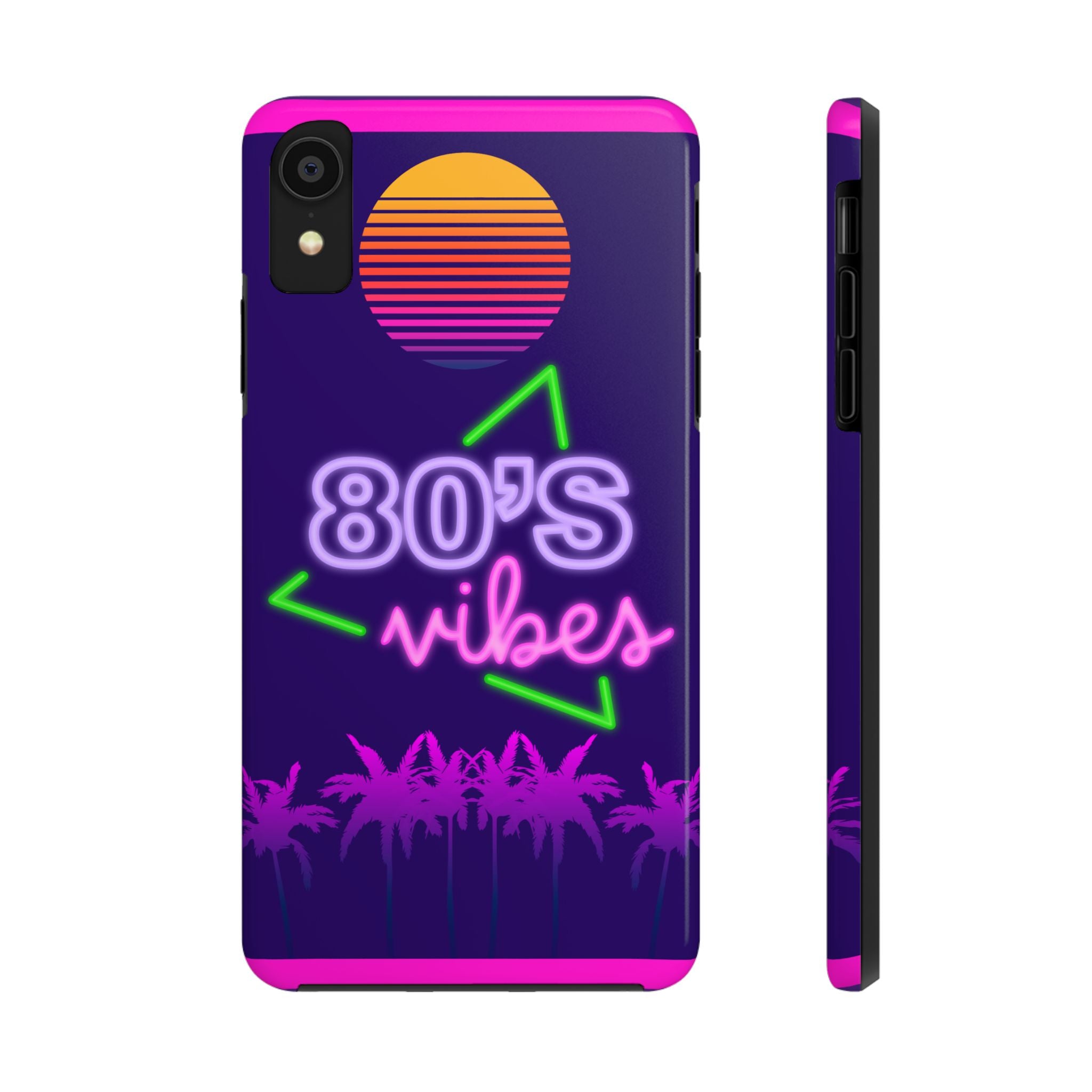 80s Vibes Synthwave Palm Trees Phone Case 🌴🎹📱