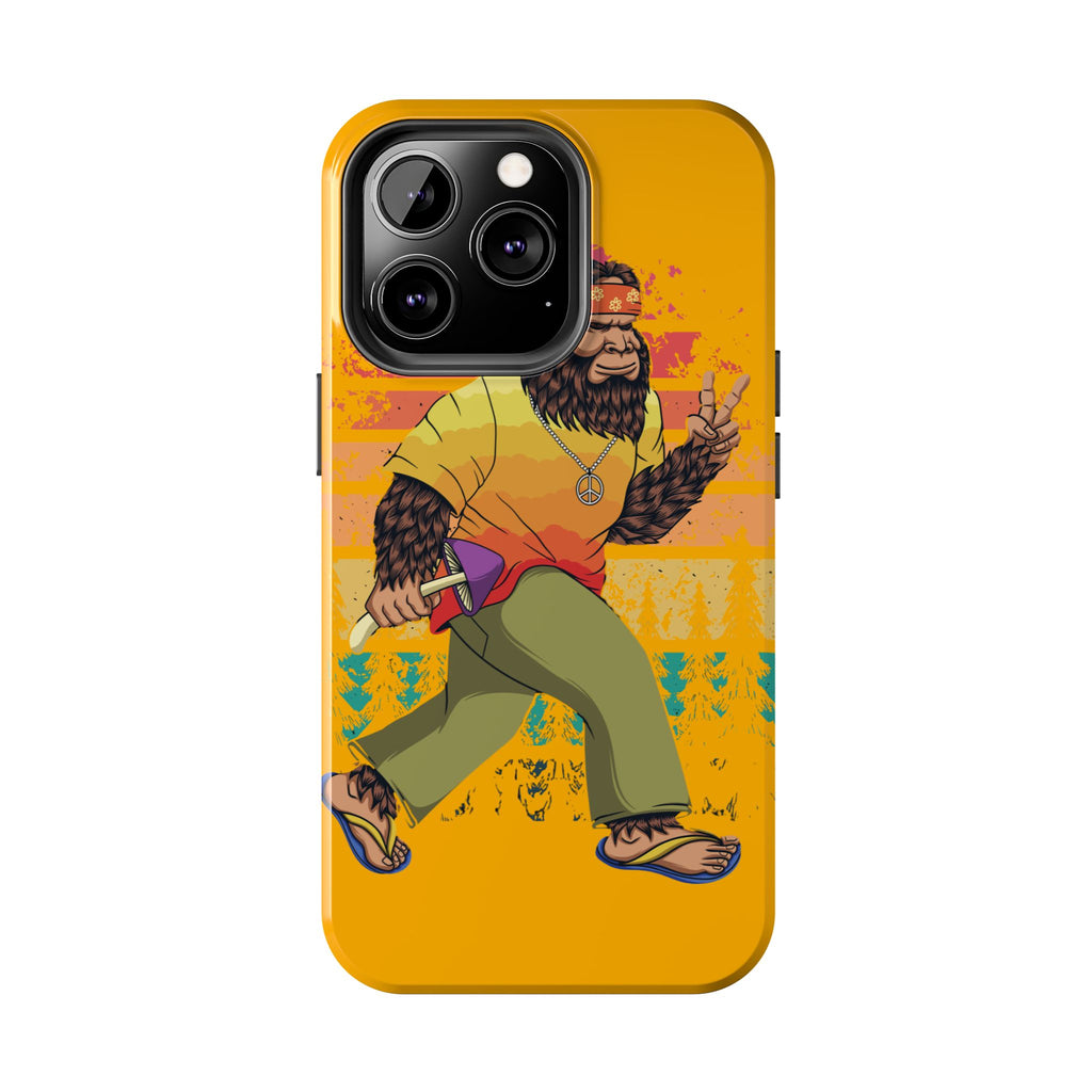 70s Bigfoot Mushroom Hunting Peace Phone Case 🍄✌️