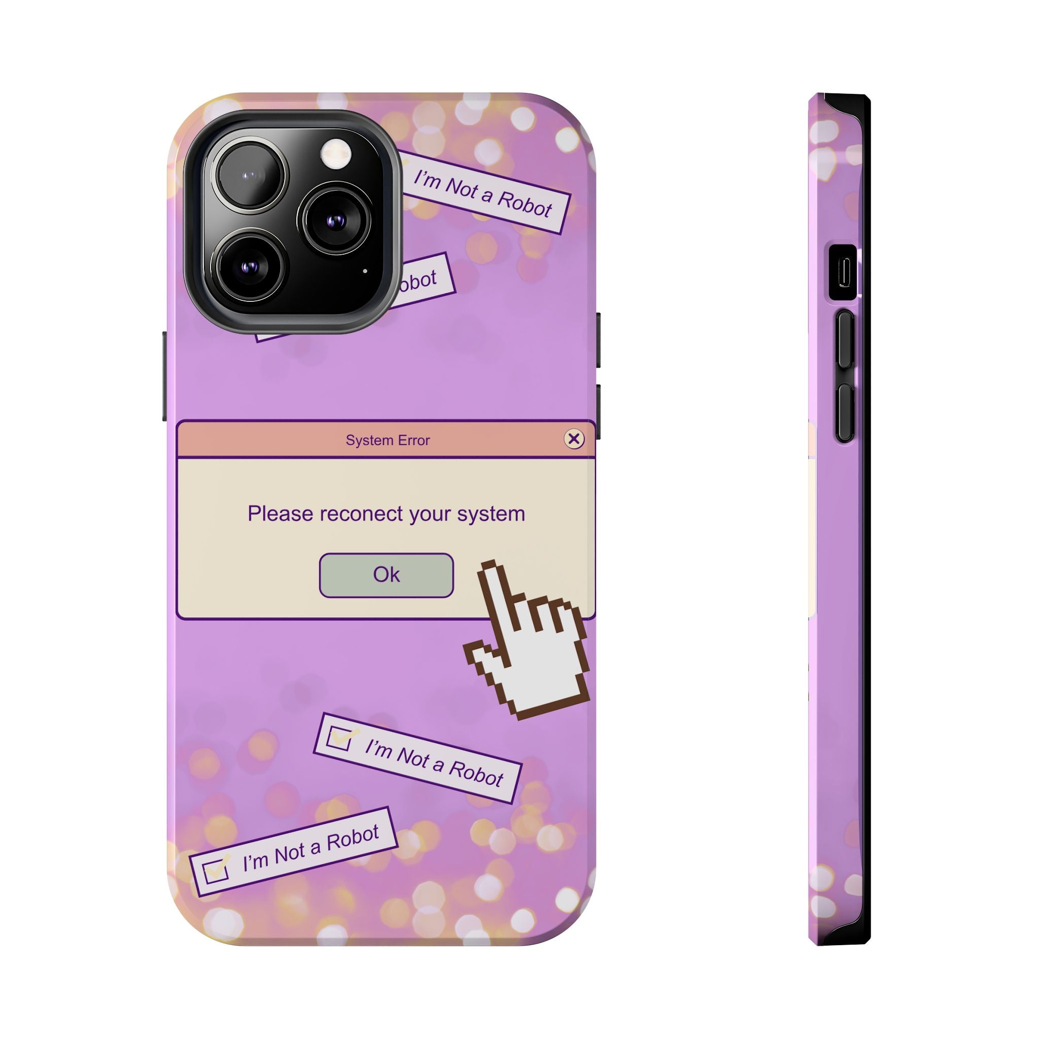 Y2K I’m Not a Robot System Error Phone Case 🤖💻📱