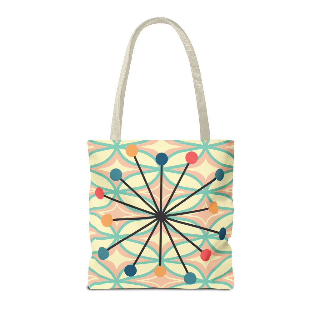🐱 50s Retro Cat & Clock Tote Bag