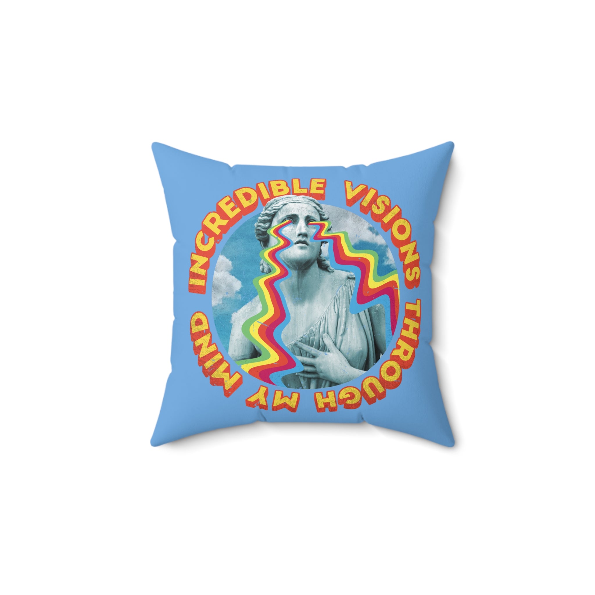 Incredible Visions Through My Mind 70s Pillow
