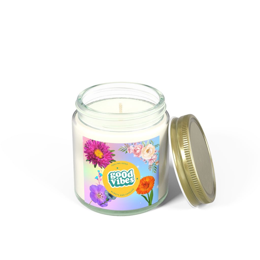 🌸 Good Vibes Floral Candle