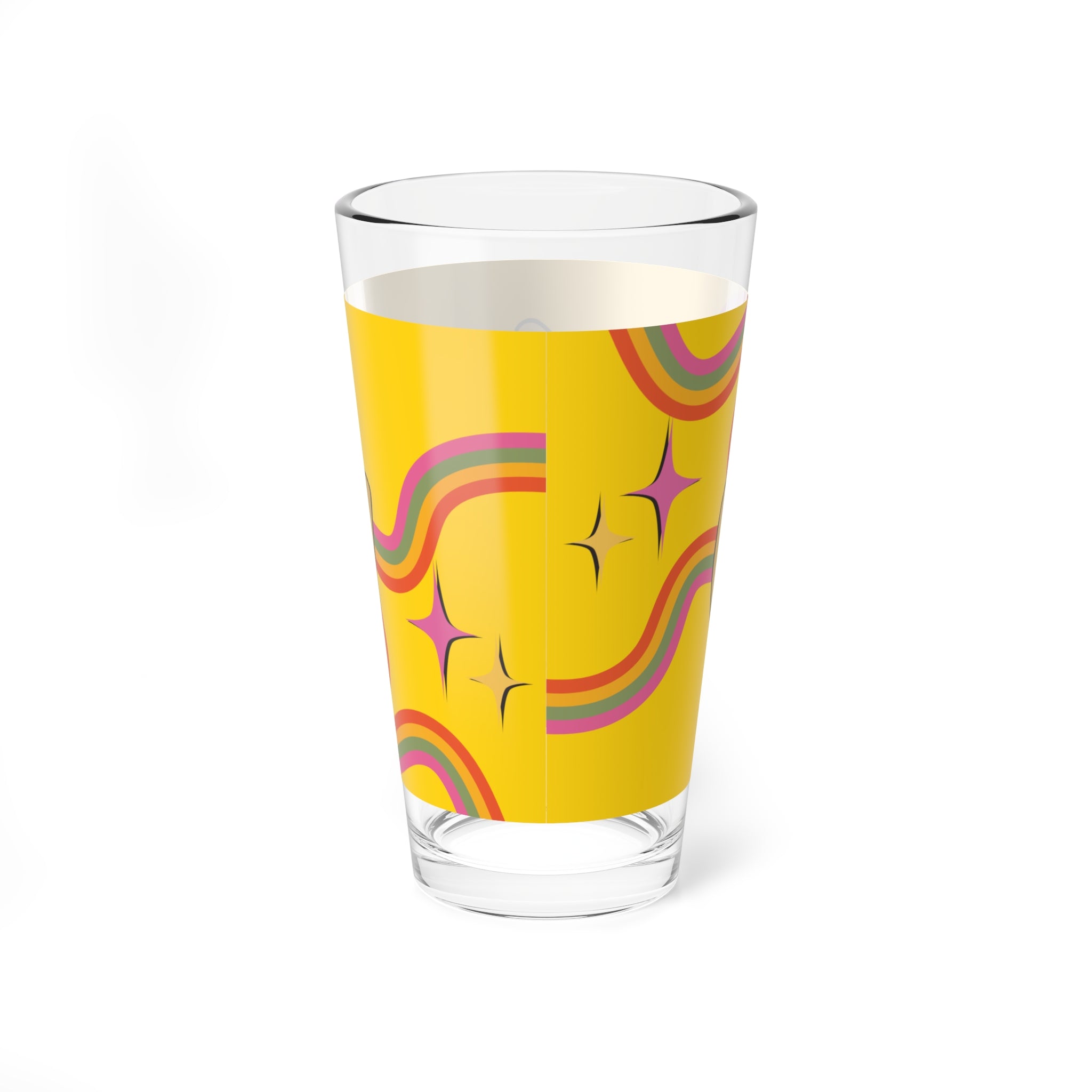 🌈 70s Rainbow Groovy Text Glass