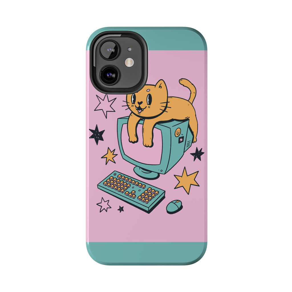 90s Cat and Computer Phone Case 🐱💾