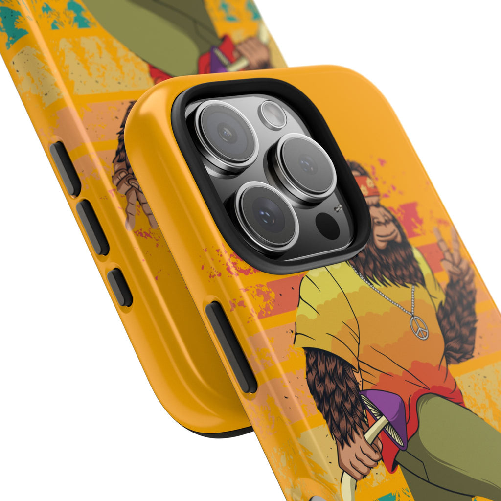 70s Bigfoot Mushroom Hunting Peace Phone Case 🍄✌️