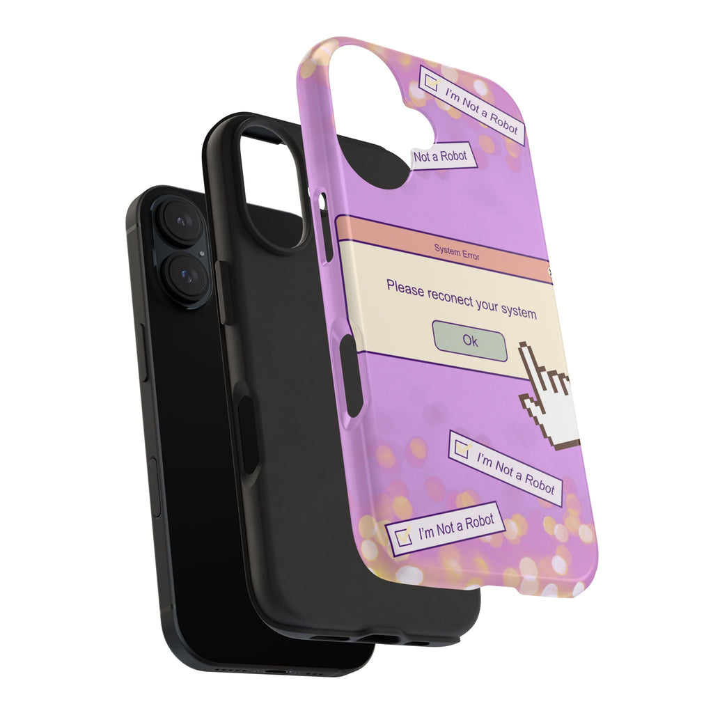 Y2K I’m Not a Robot System Error Phone Case 🤖💻📱