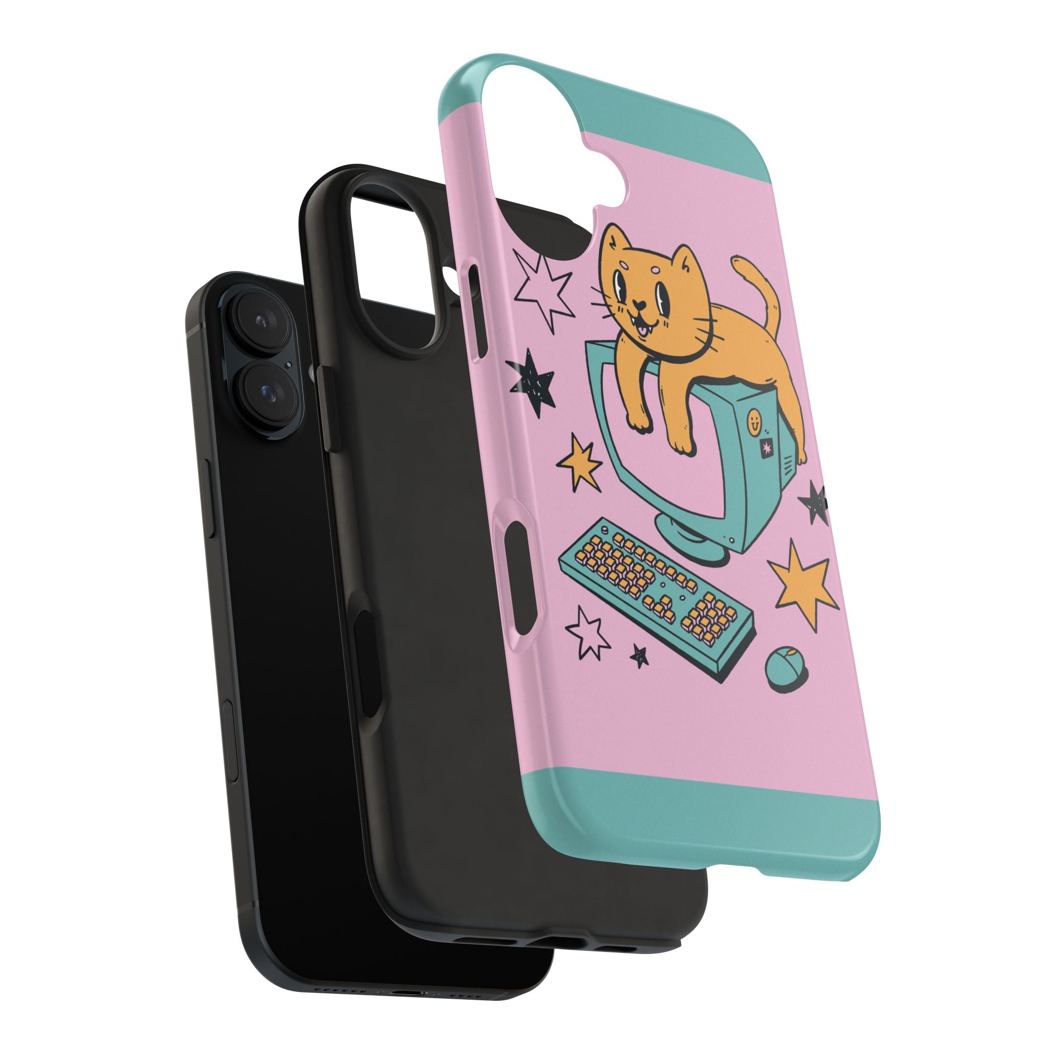 90s Cat and Computer Phone Case 🐱💾