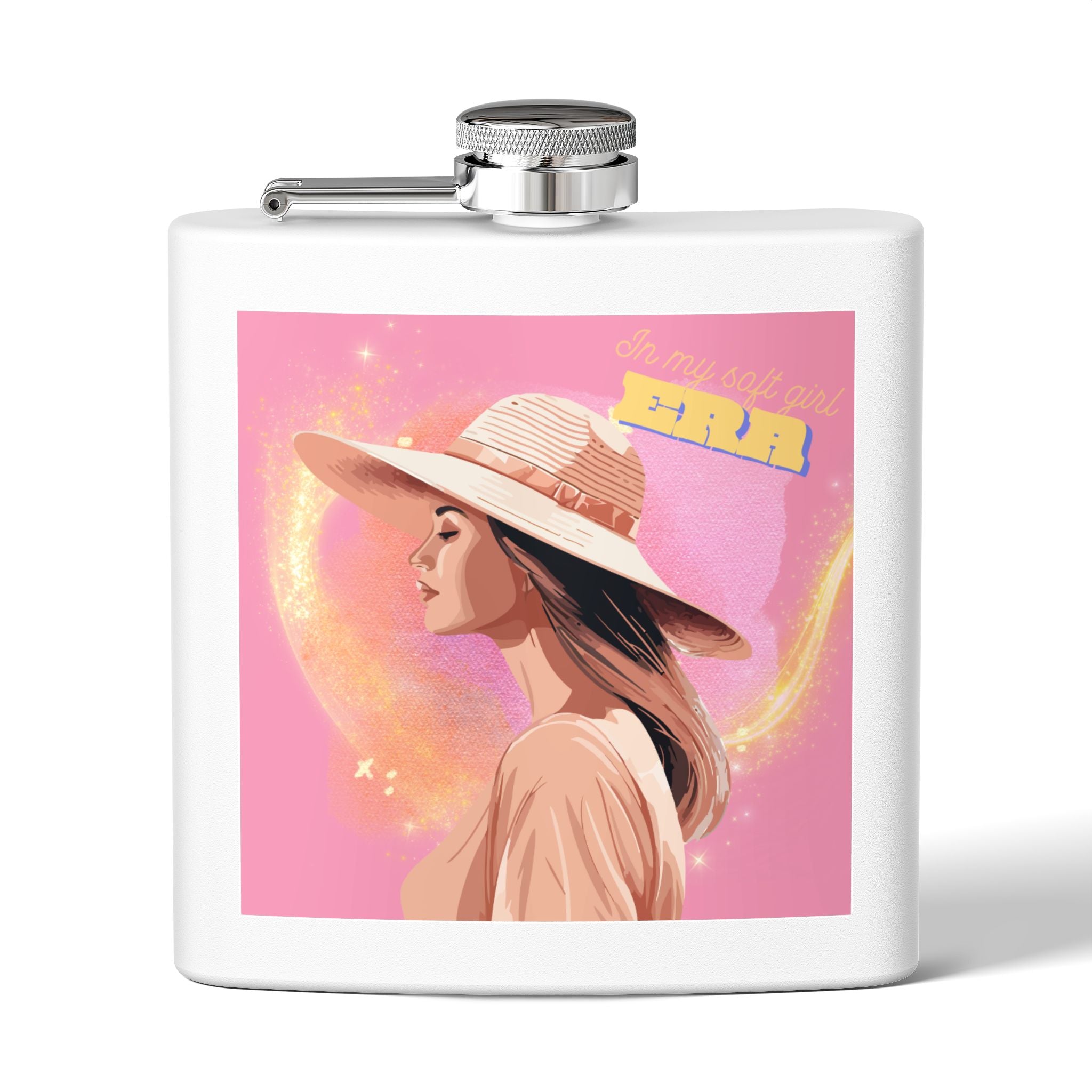 In My Soft Girl Era Pink Flask