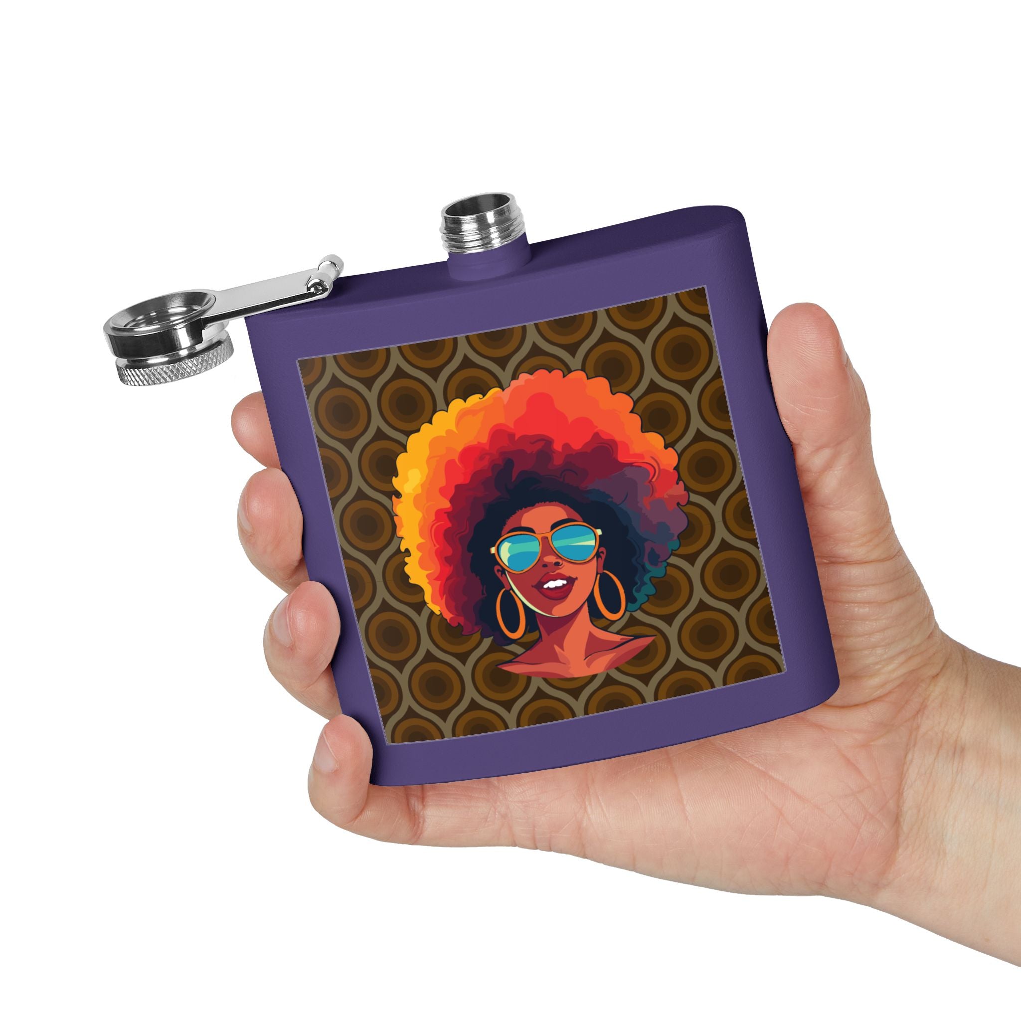 Beautiful Afro Woman Flask