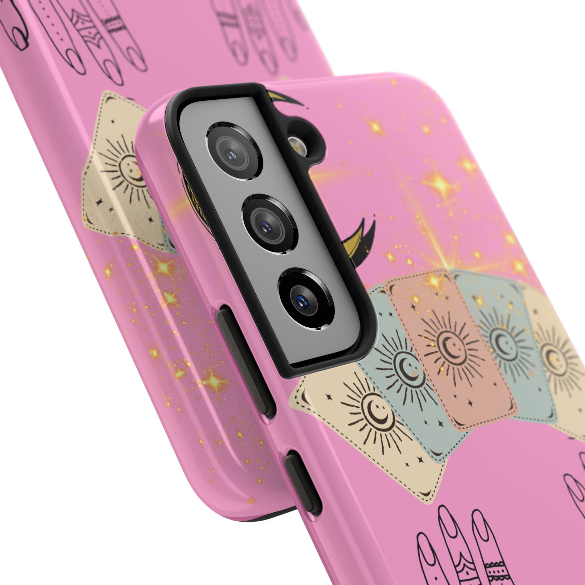 60s–70s Mystical Tarot Henna Hands Phone Case 🔮📱