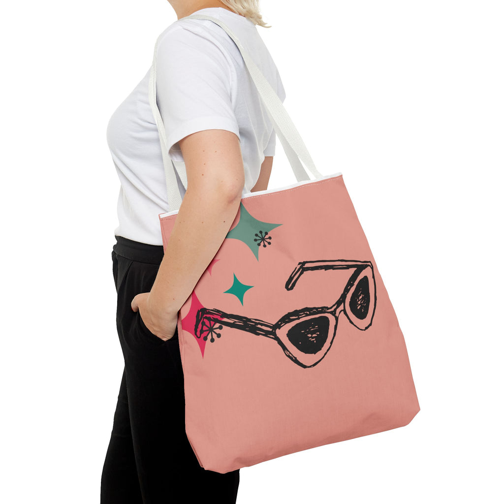 🕶️ 50s Retro Peachy Tote Bag
