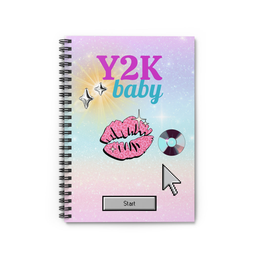 💿✨ Y2K Baby Lips Start Button Journal 💋