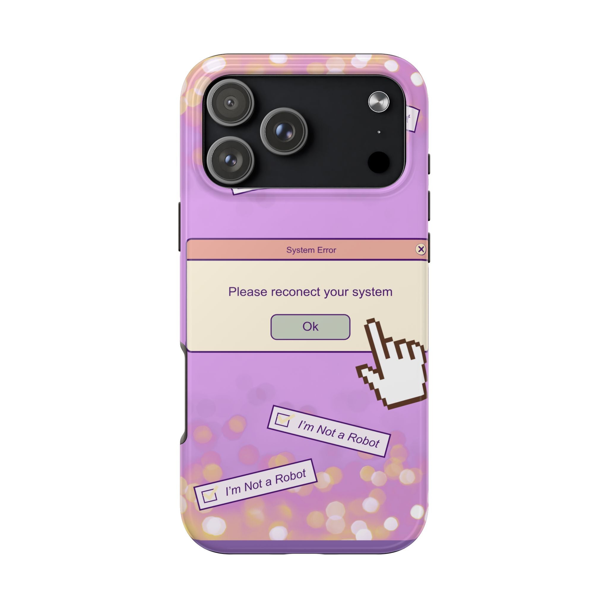 Y2K I’m Not a Robot System Error Phone Case 🤖💻📱