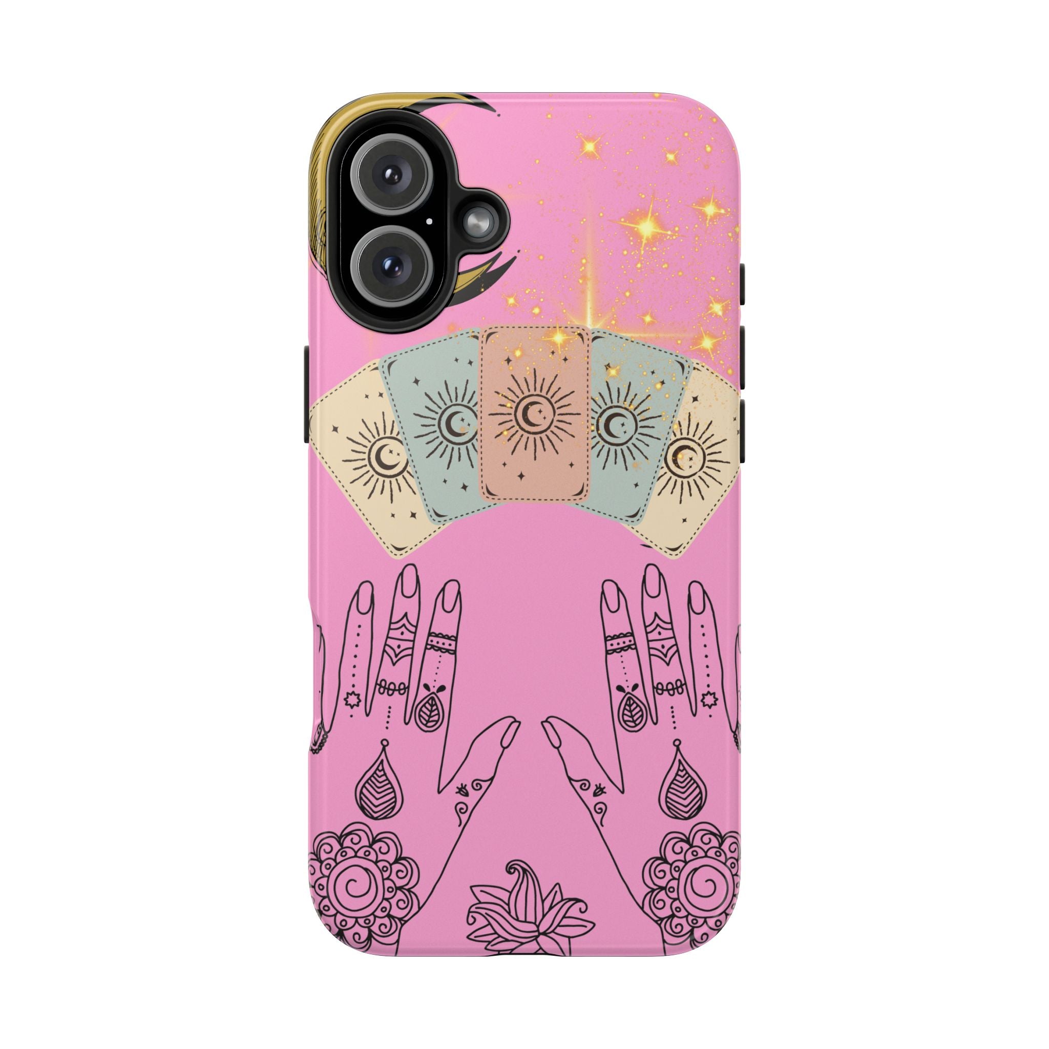 60s–70s Mystical Tarot Henna Hands Phone Case 🔮📱