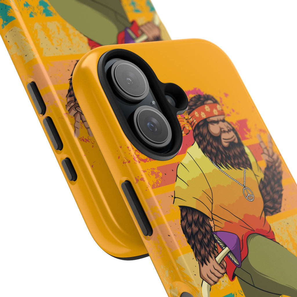 70s Bigfoot Mushroom Hunting Peace Phone Case 🍄✌️
