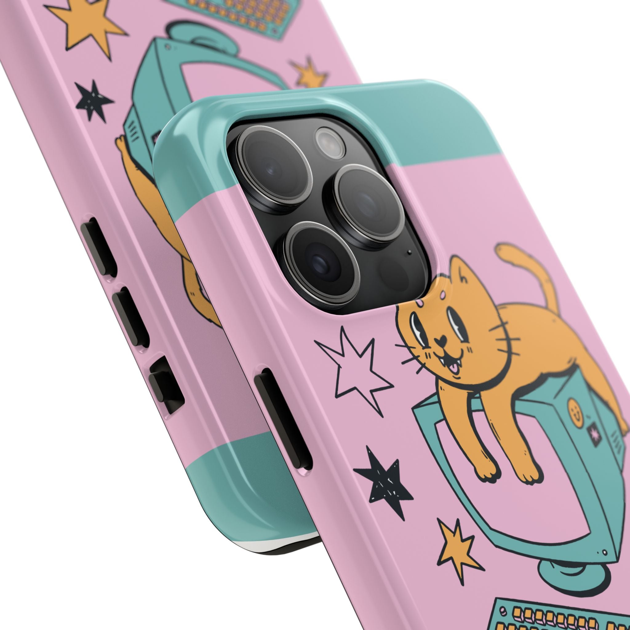90s Cat and Computer Phone Case 🐱💾