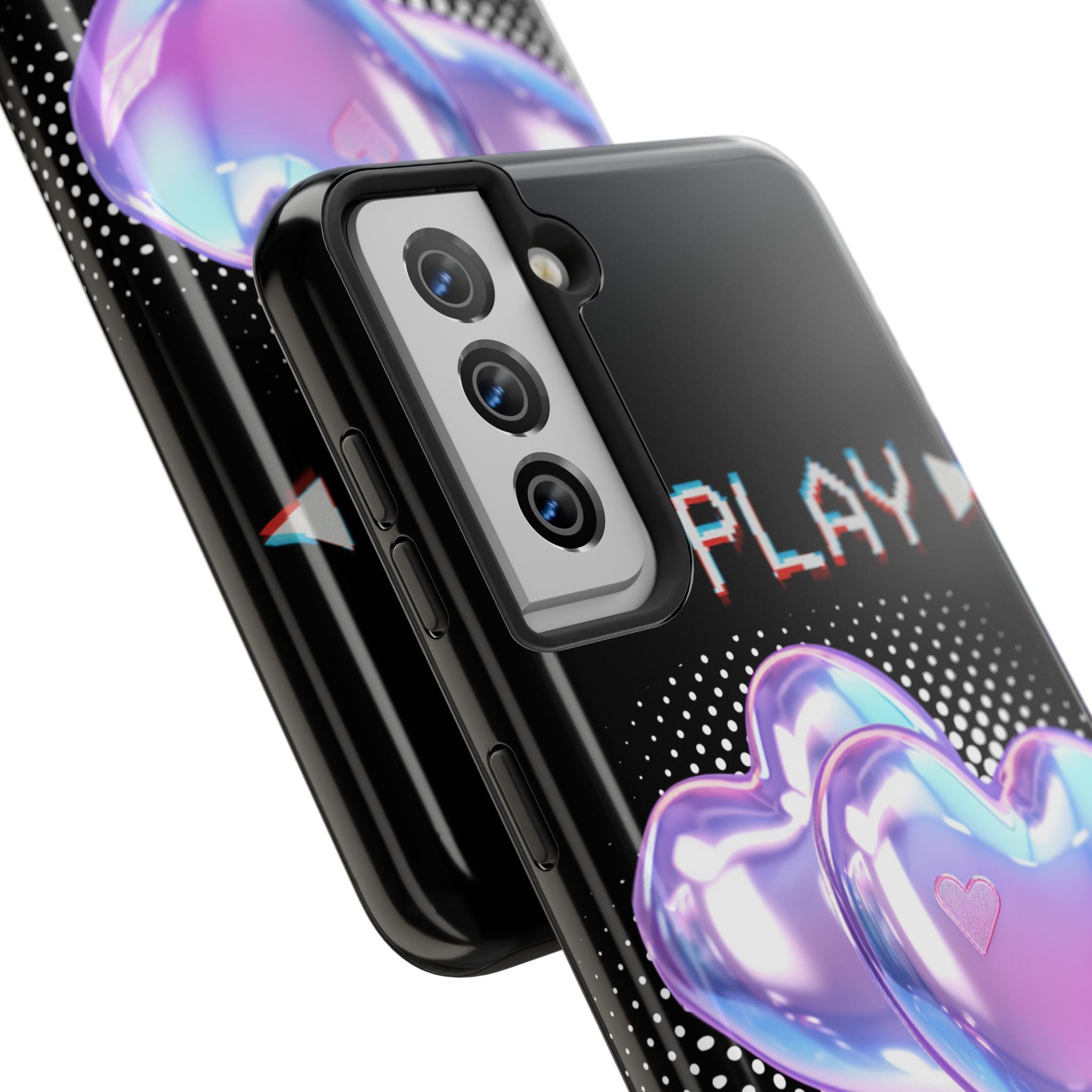 Y2K Black Play Barcode Phone Case 📱🖤
